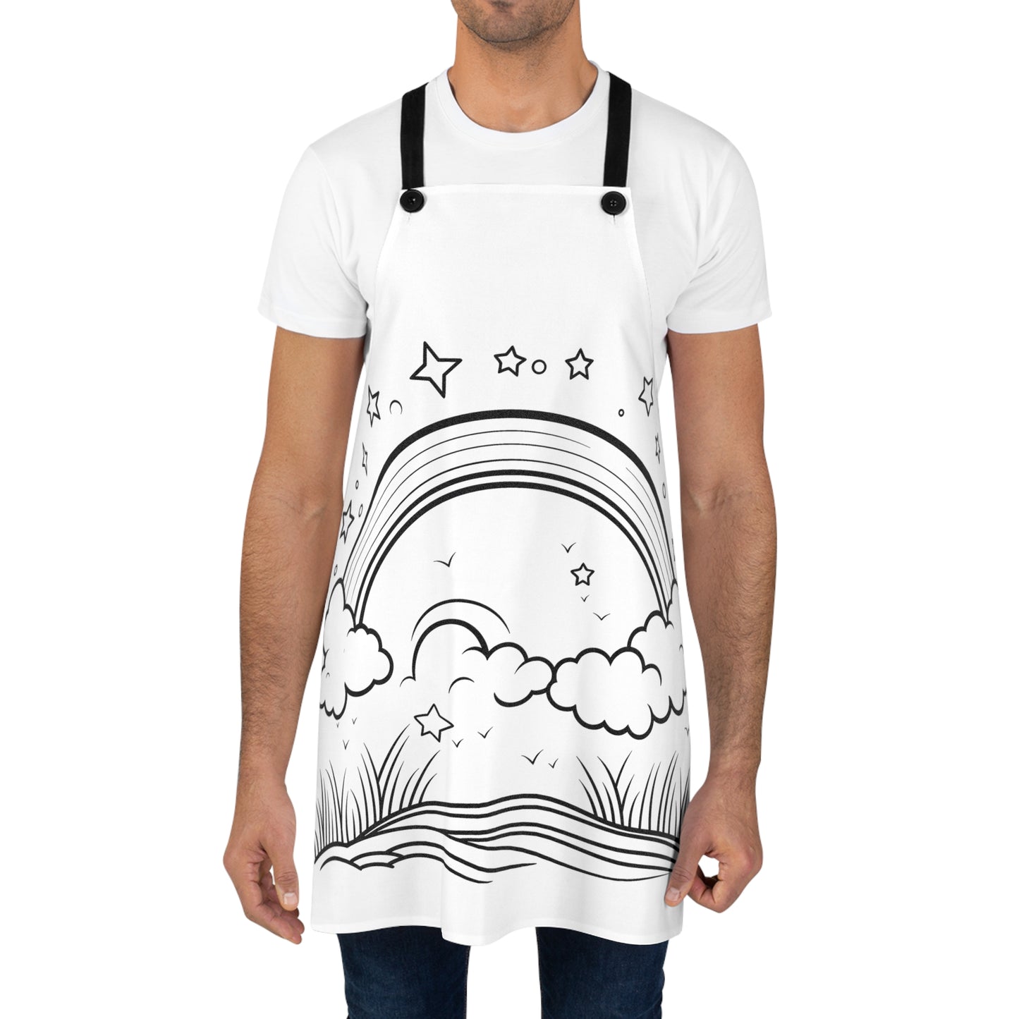 Apron Coloring Kit with 10 Fabric Markers - Starry Sky