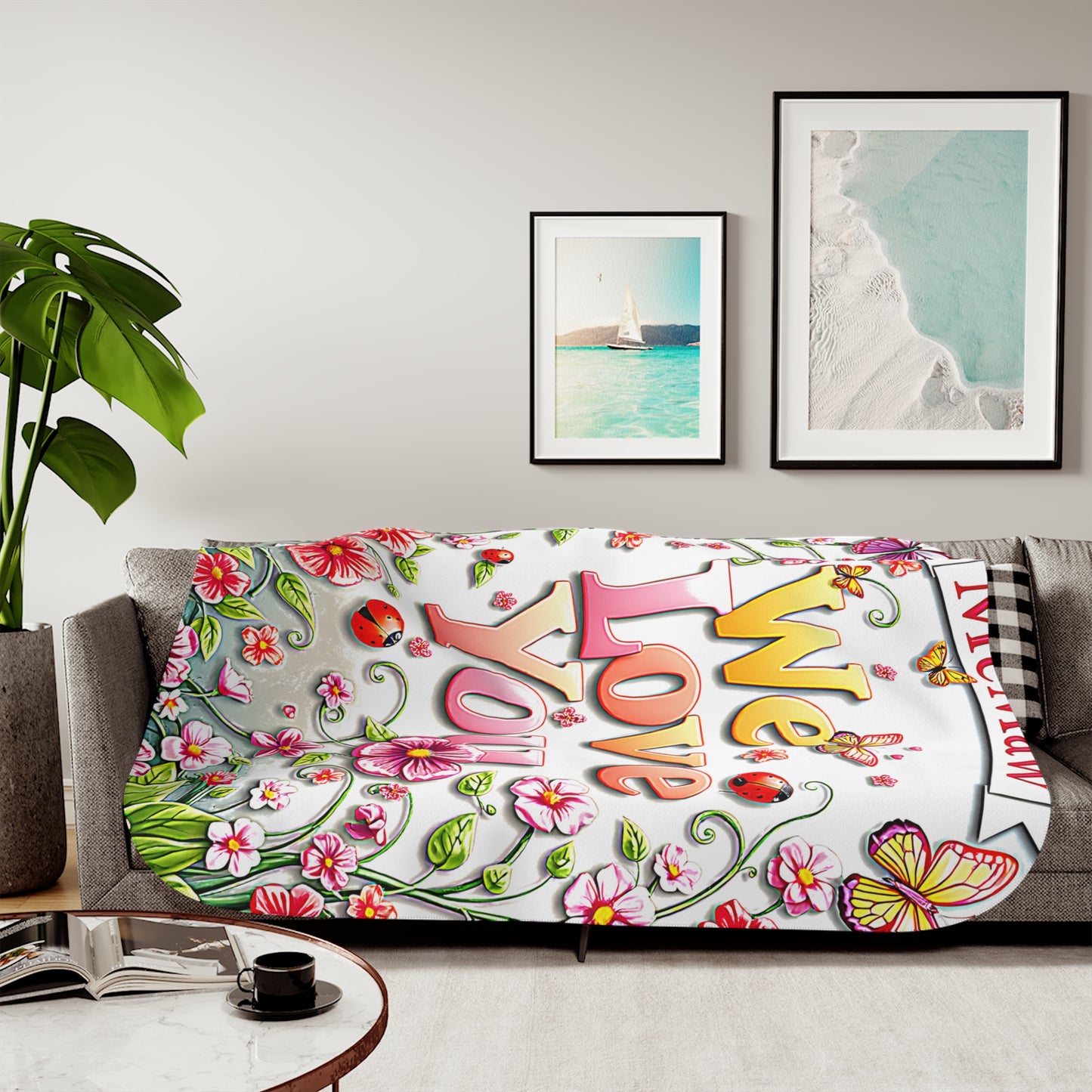 Blanket Colorful Graphic Design - Family Love