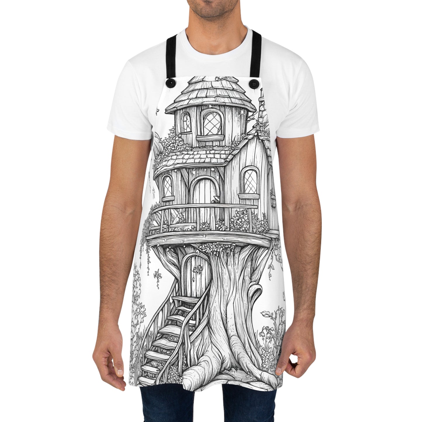 Apron Coloring Kit with 10 Fabric Markers - Magical Treehouse