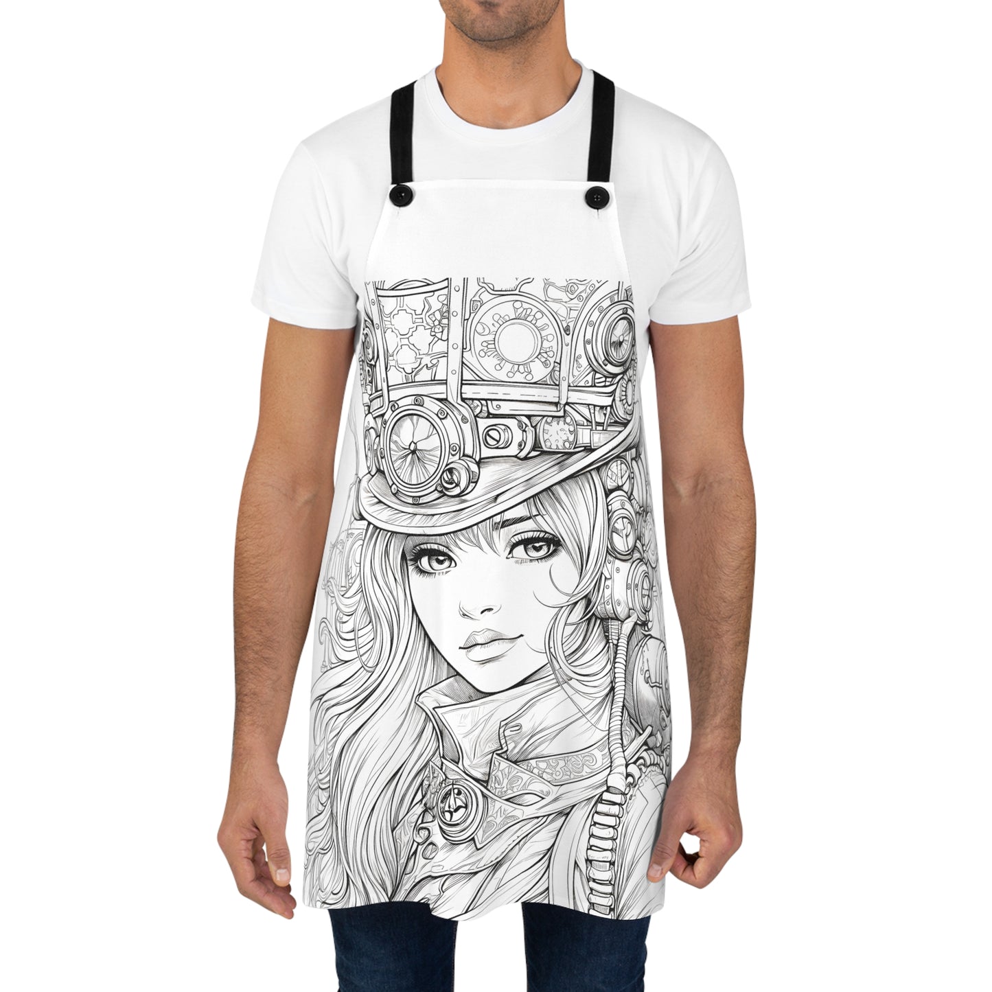 Apron Coloring Kit with 10 Fabric Markers - Steampunk