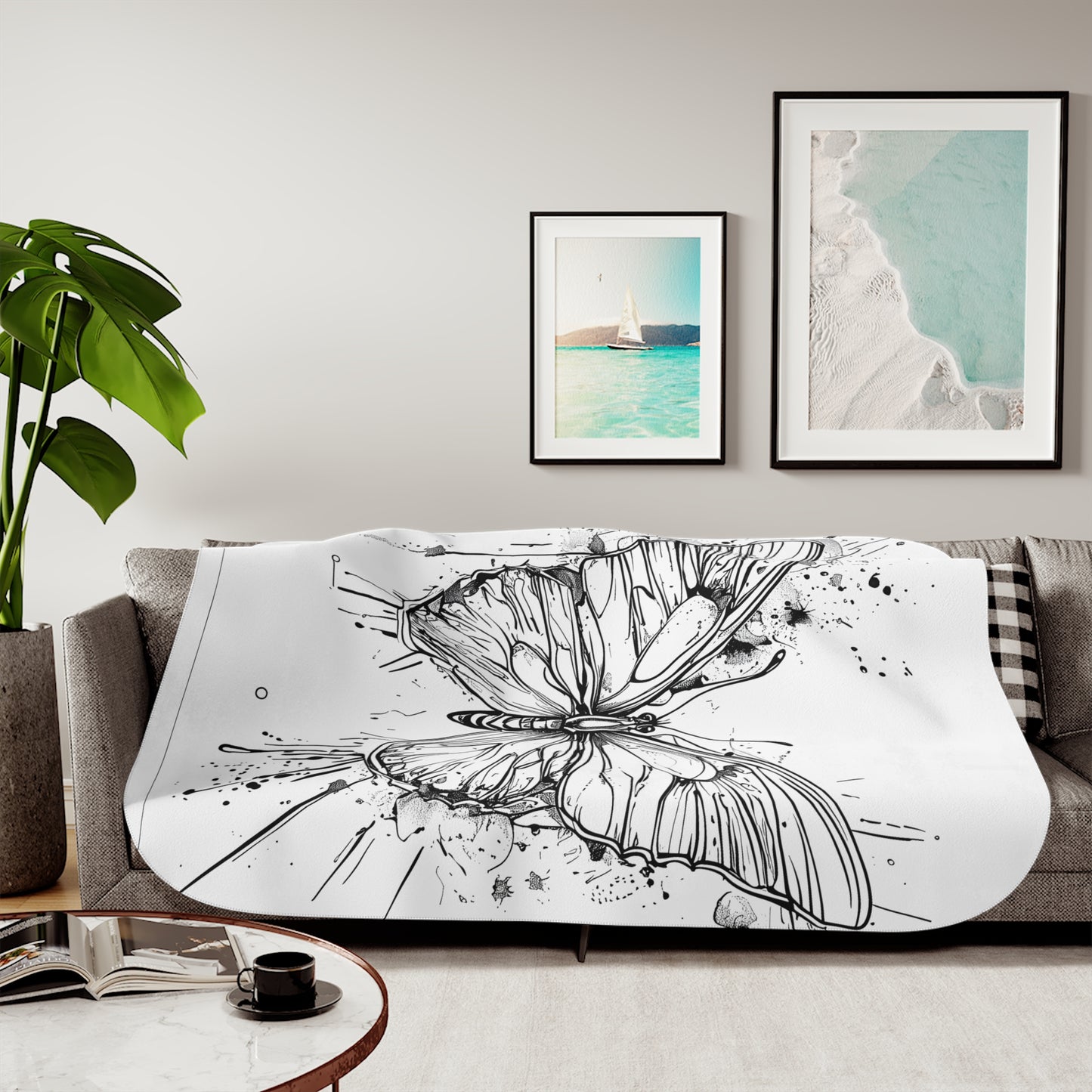 Blanket Coloring Kit with 10 Fabric Markers - Butterfly