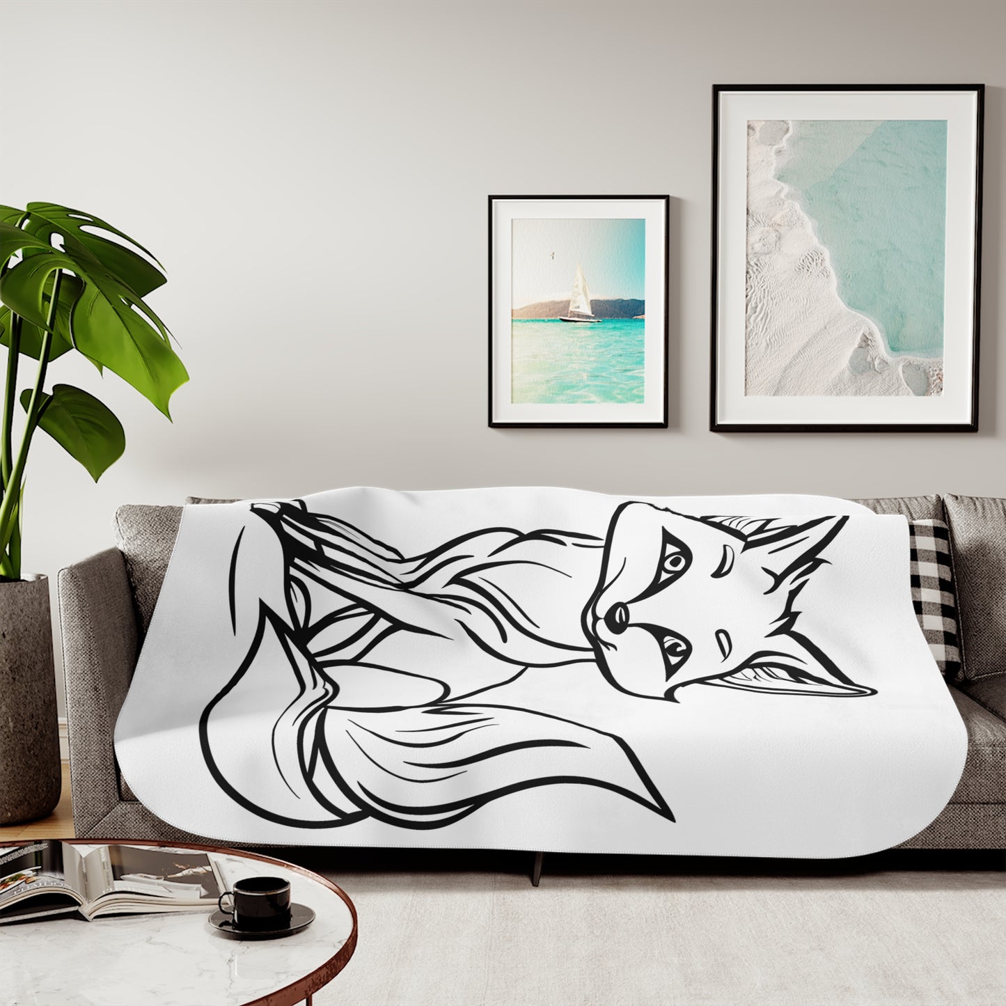 Blanket Coloring Kit with 10 Fabric Markers - Fox