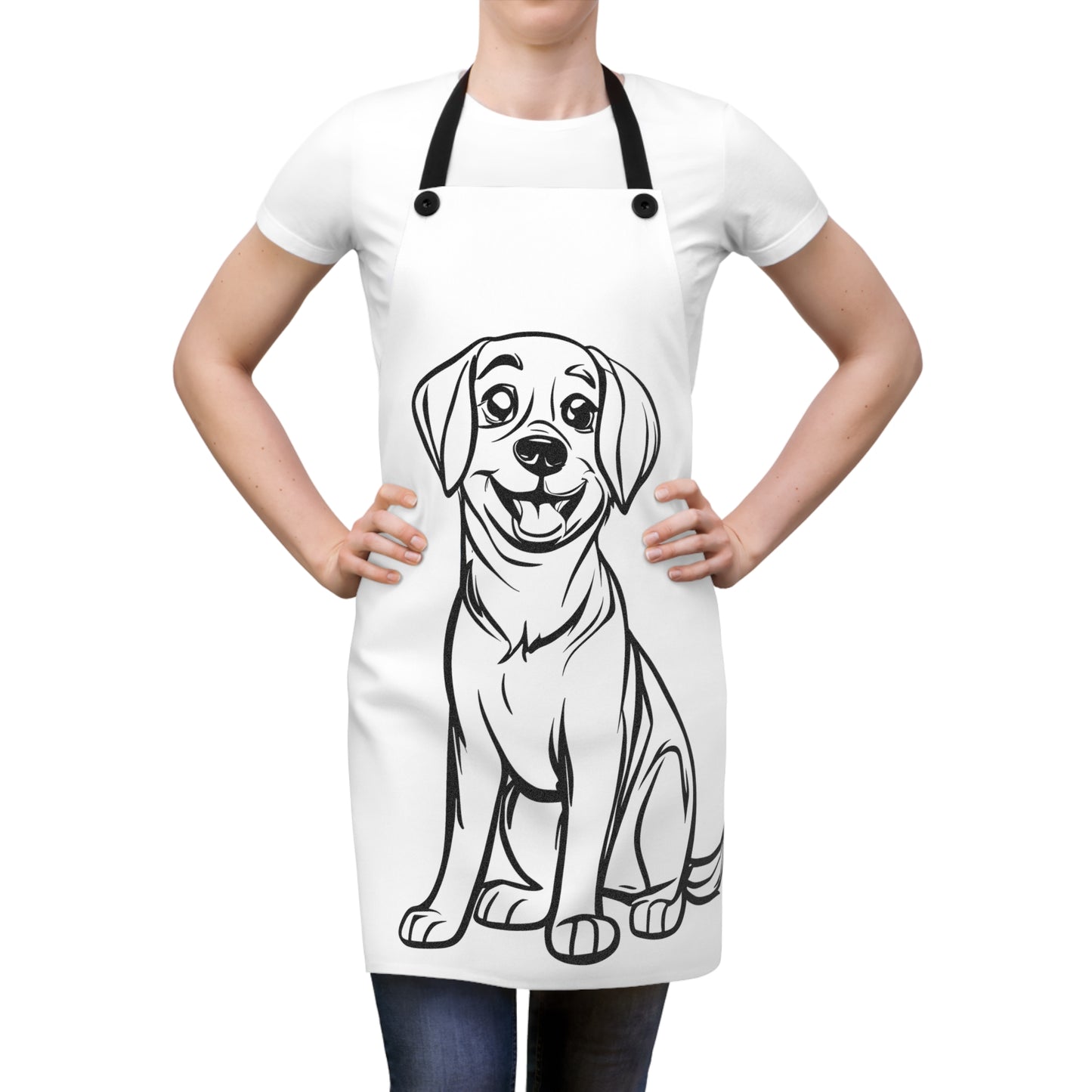 Apron Coloring Kit with 10 Fabric Markers - Puppy