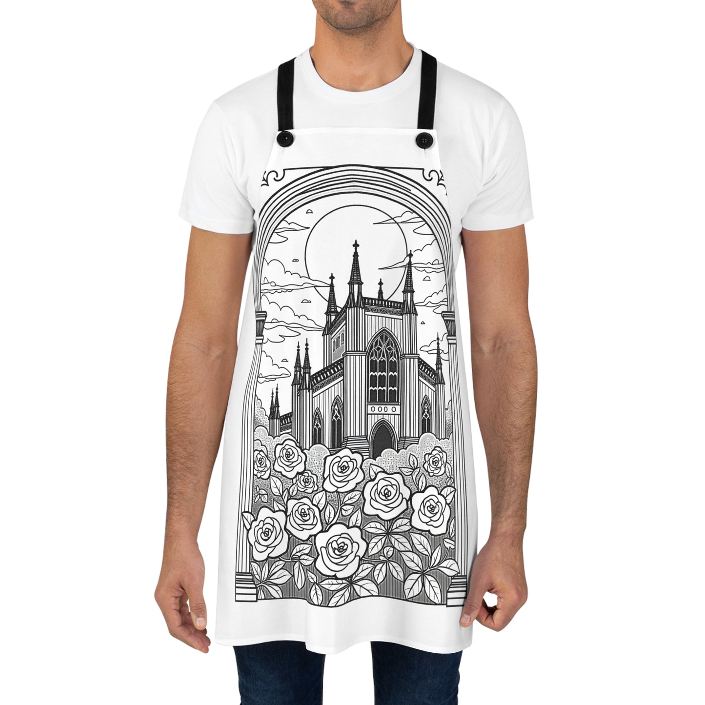 Apron Coloring Kit with 10 Fabric Markers - Cathedral