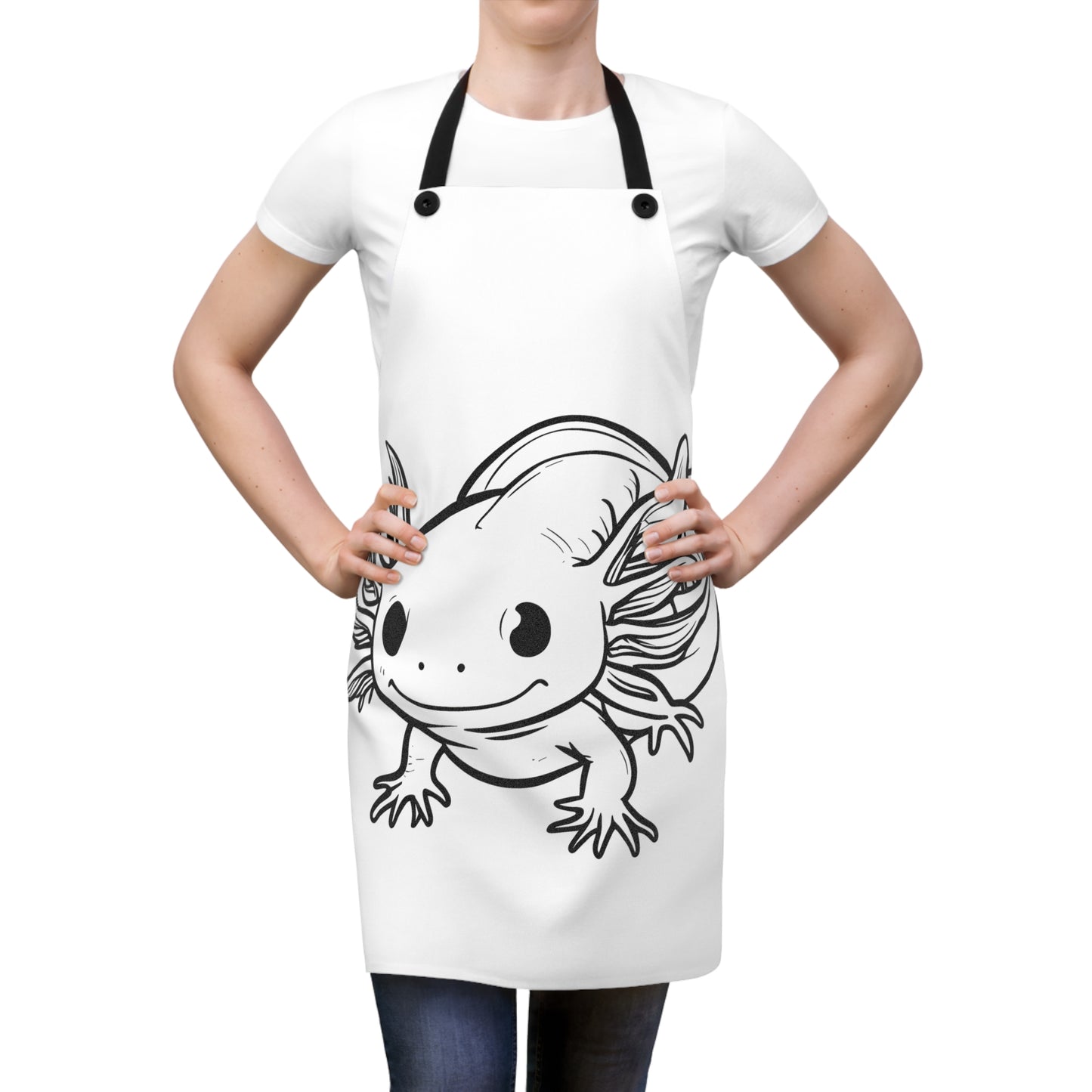 Apron Coloring Kit with 10 Fabric Markers - Axolotl