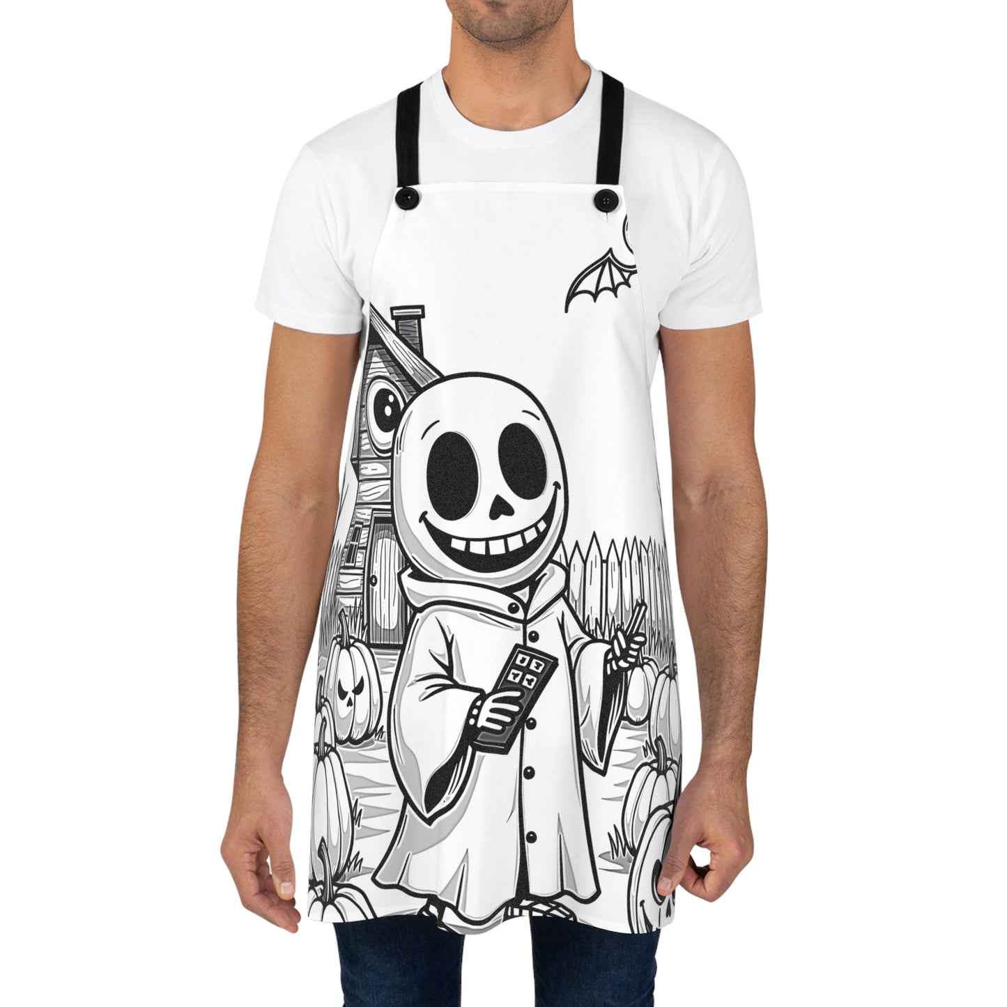 Apron Coloring Kit with 10 Fabric Markers - Spooky
