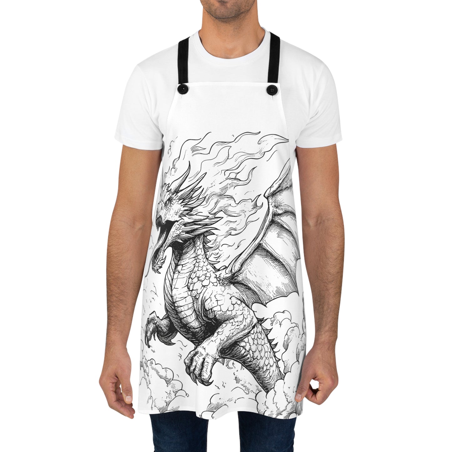 Apron Coloring Kit with 10 Fabric Markers - Flying Dragon