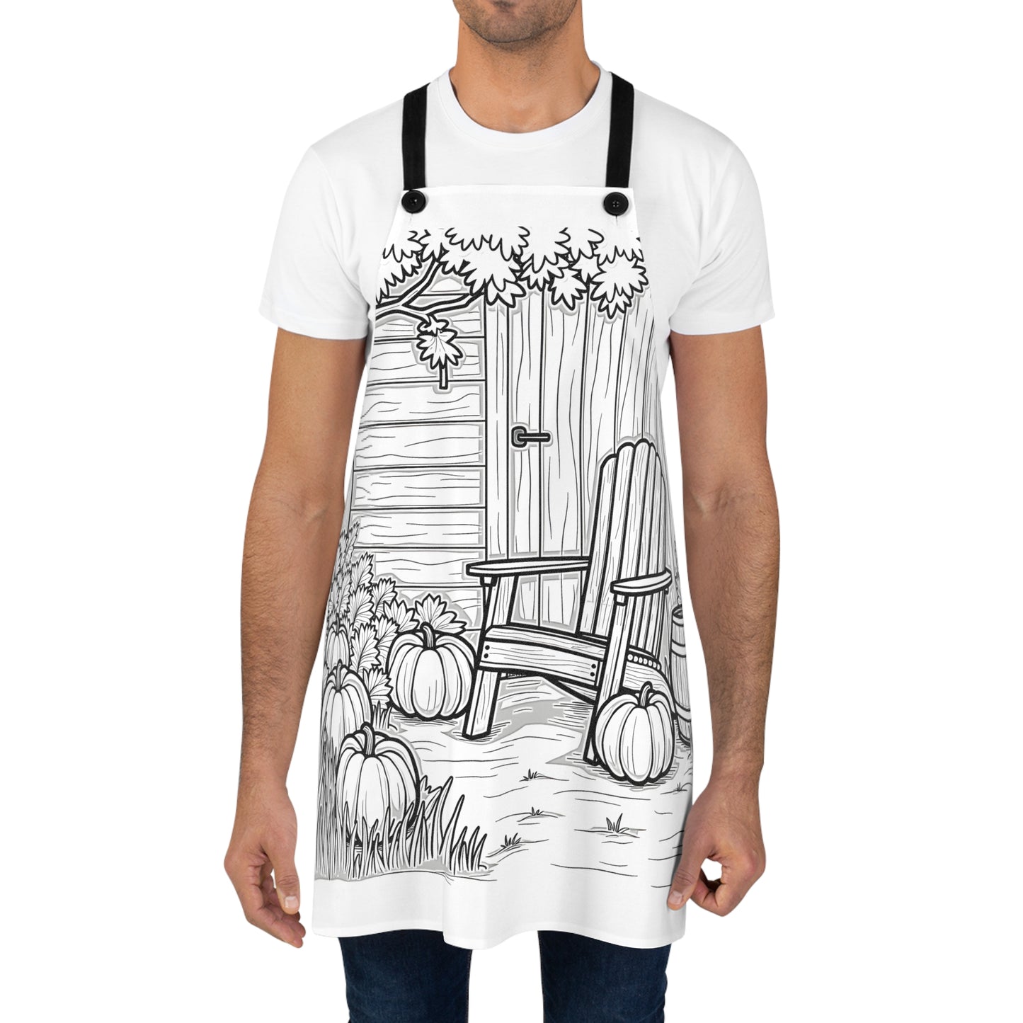 Apron Coloring Kit with 10 Fabric Markers - Pumpkin Patch