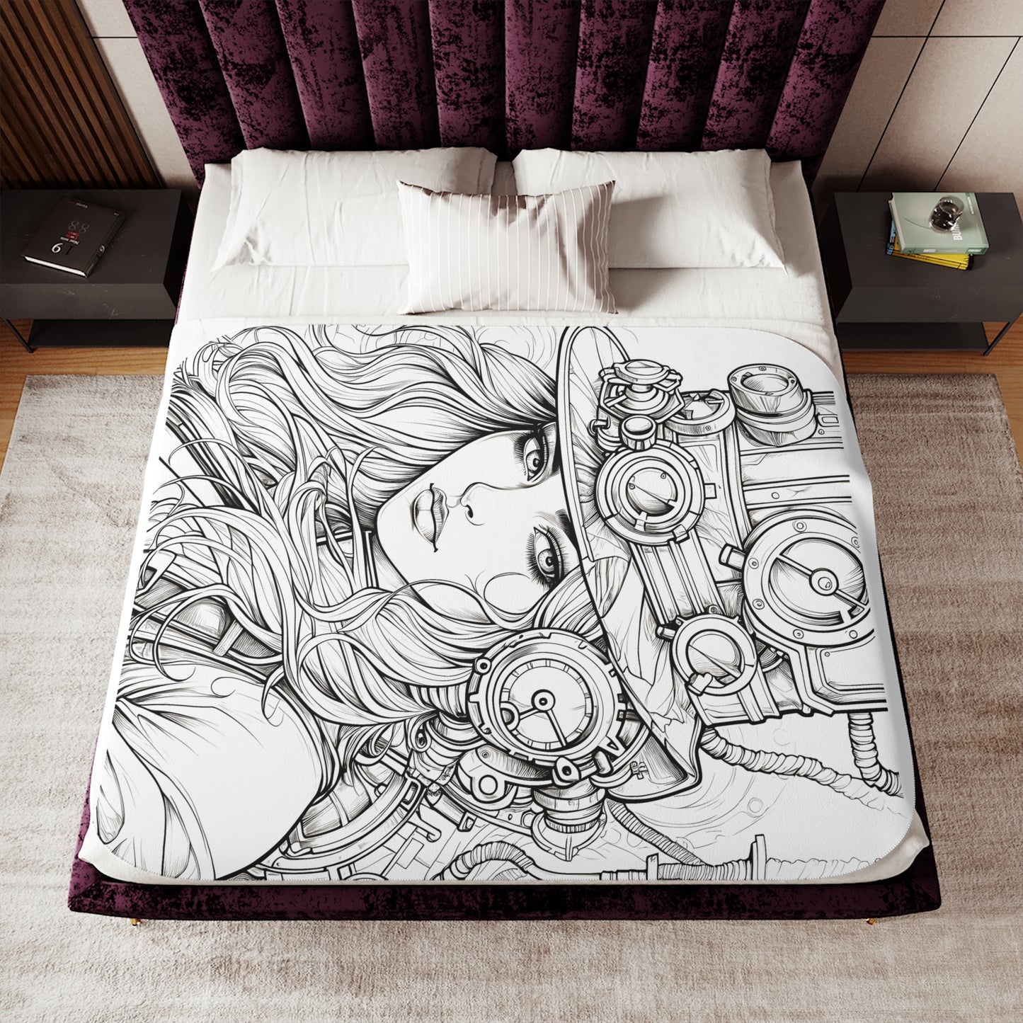 Blanket Coloring Kit with 10 Fabric Markers - Steampunk Fashion