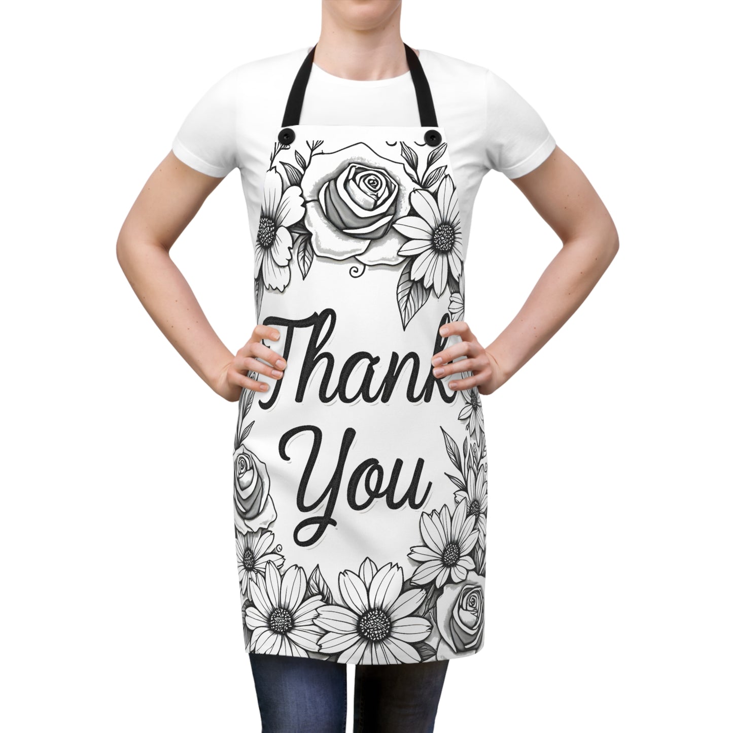 Apron Coloring Kit with 10 Fabric Markers - Floral Wreath