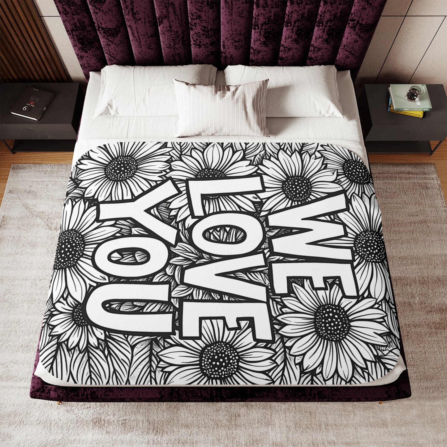 Blanket Coloring Kit with 10 Fabric Markers - Sunflowers
