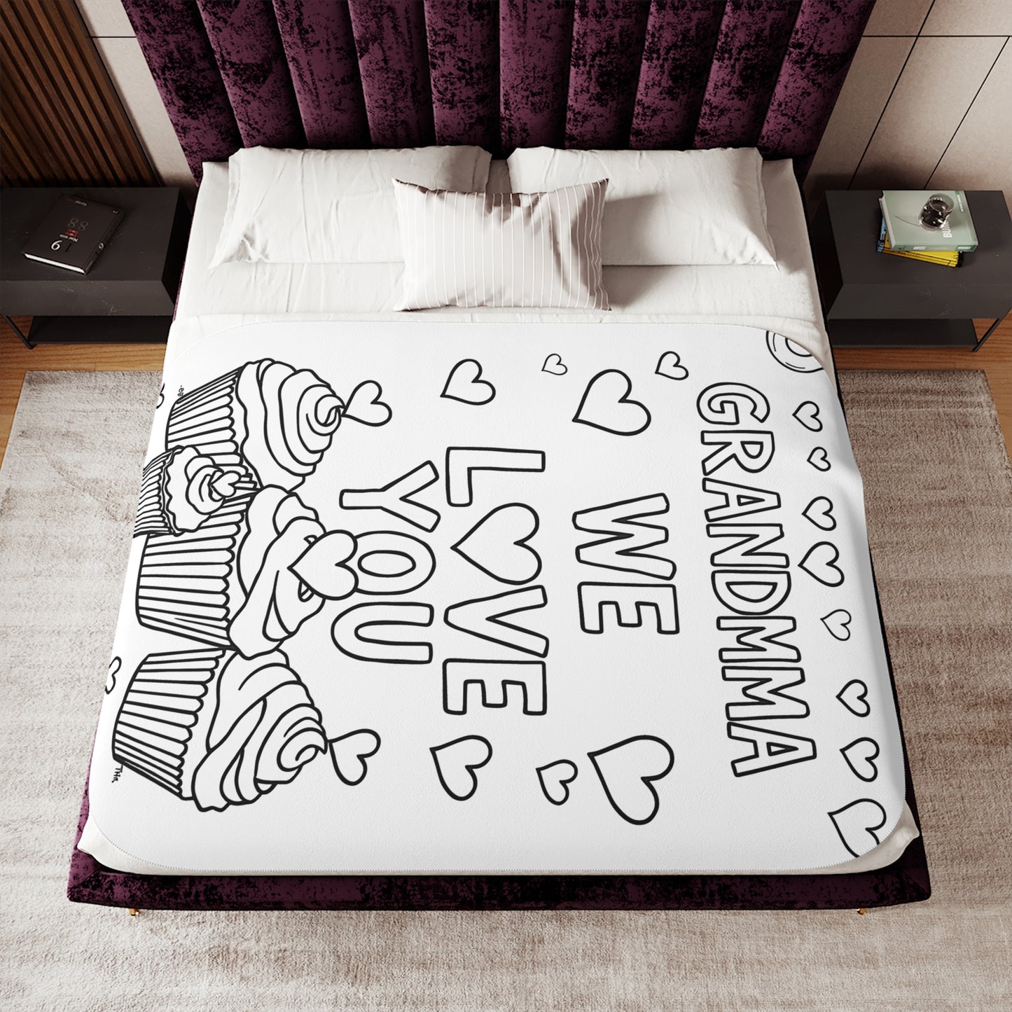 Coloring Blanket with 10 Fabric Markers