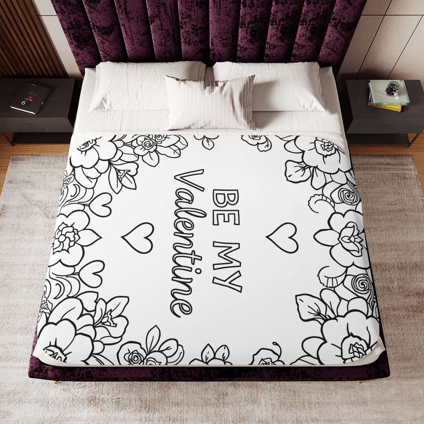 Blanket Coloring Kit with 10 Fabric Markers - Valentine's Day