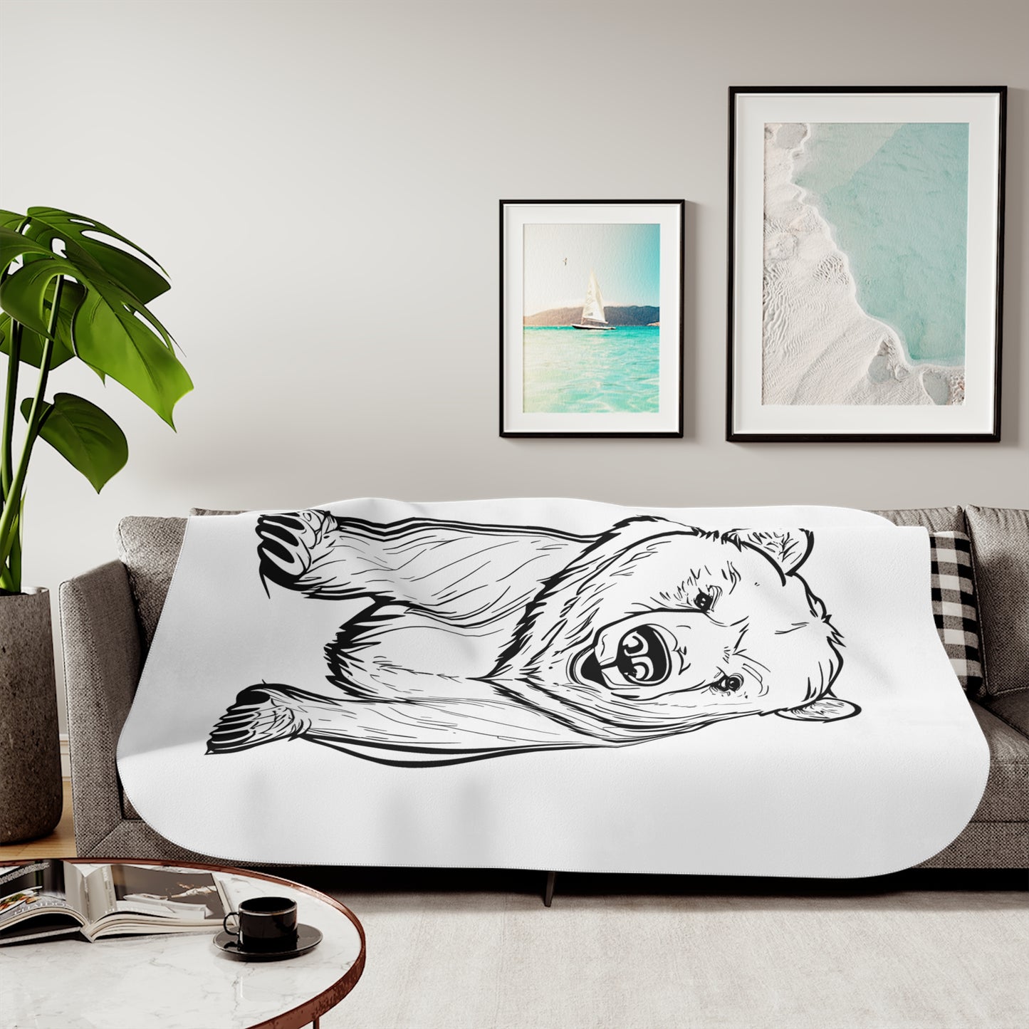 Blanket Coloring Kit with 10 Fabric Markers - Grizzly Bear