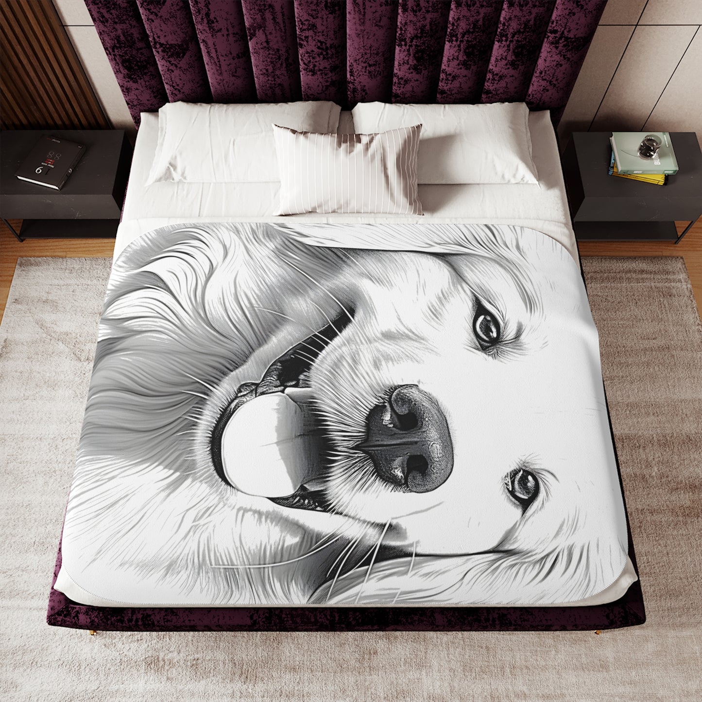 Blanket Coloring Kit with 10 Fabric Markers - Golden Retriever