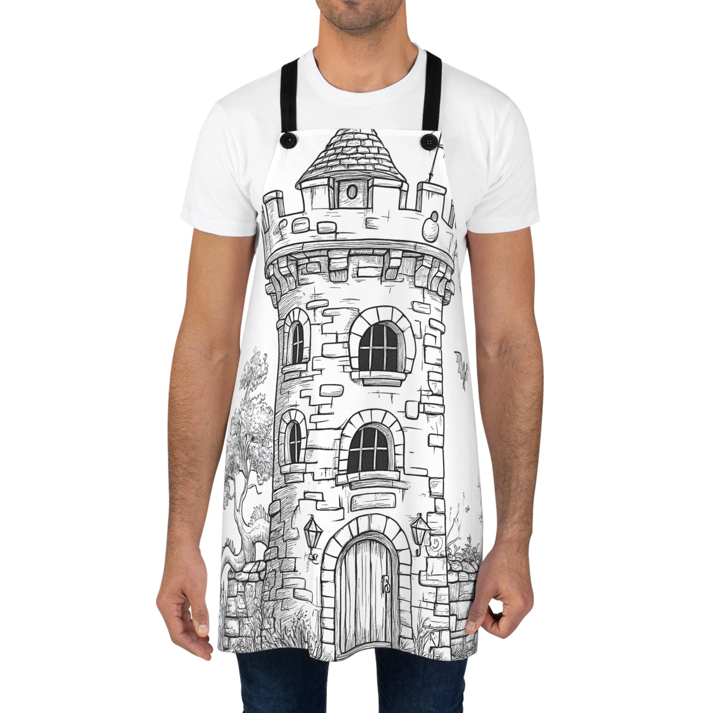 Apron Coloring Kit with 10 Fabric Markers - Castle