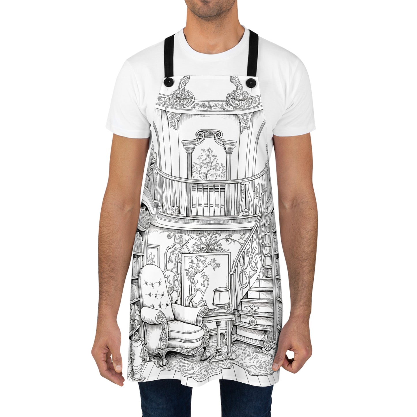 Apron Coloring Kit with 10 Fabric Markers - Library