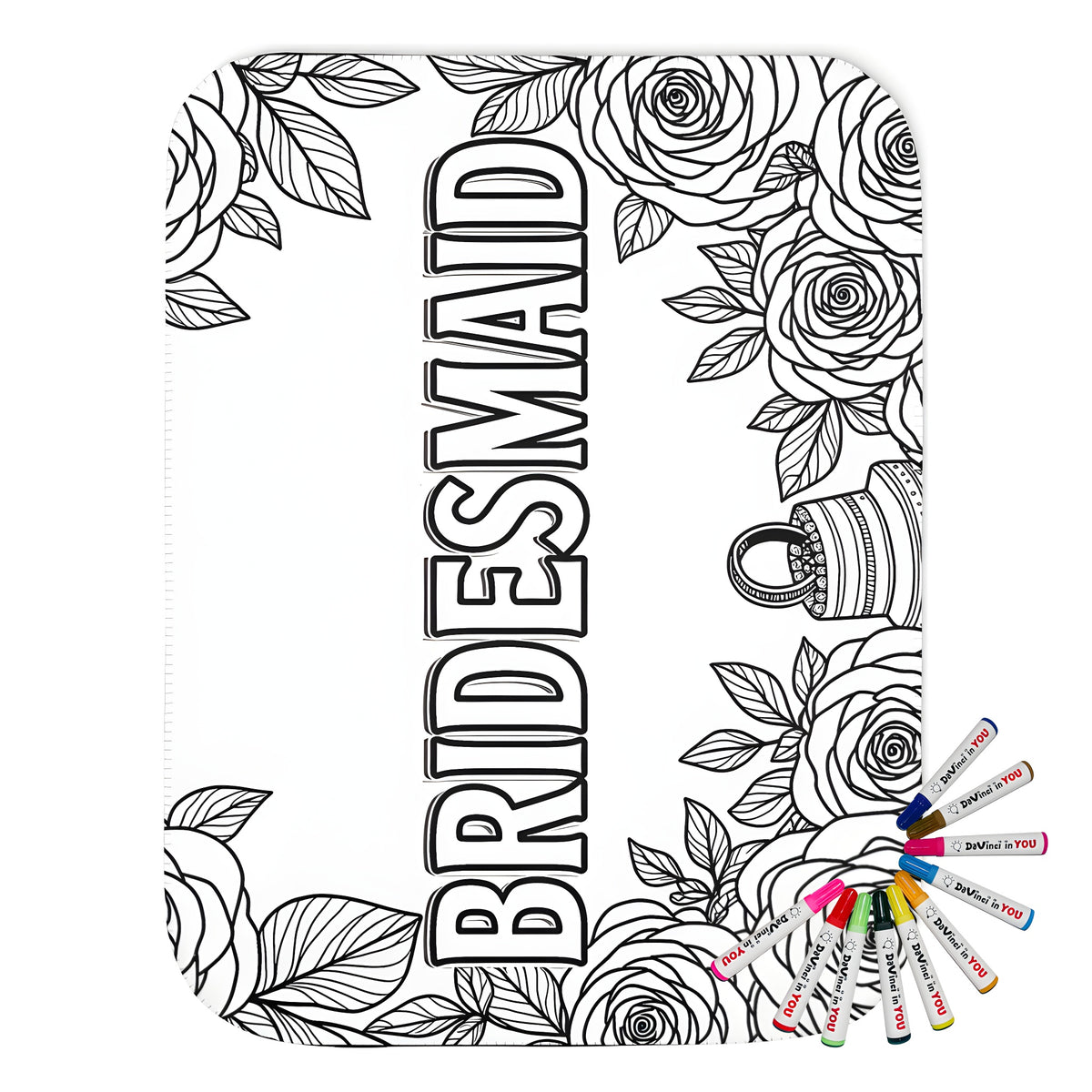 Bridal Attendant, Flower Girl's Favorite, Wedding Party Member, Maid of Honor Inspired Colorful Blanket
