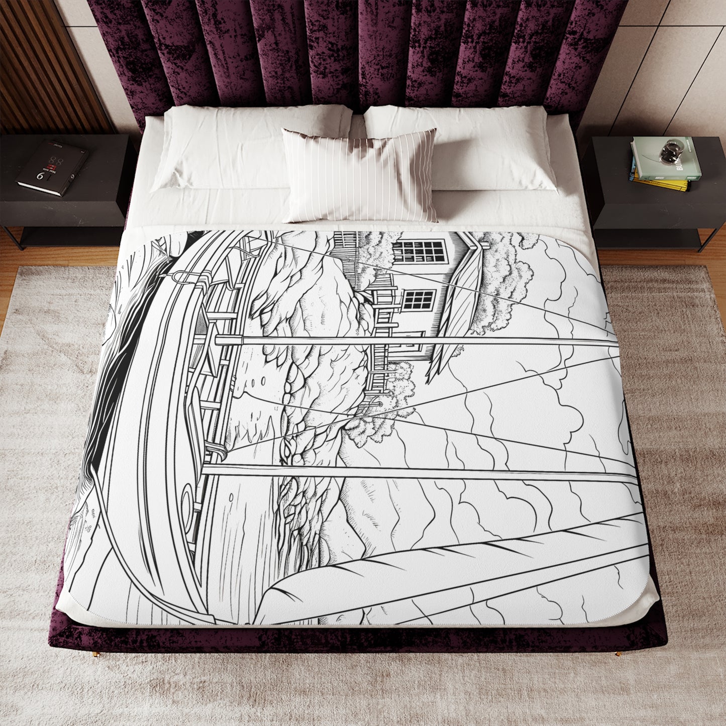 Blanket Coloring Kit with 10 Fabric Markers - Riverside House