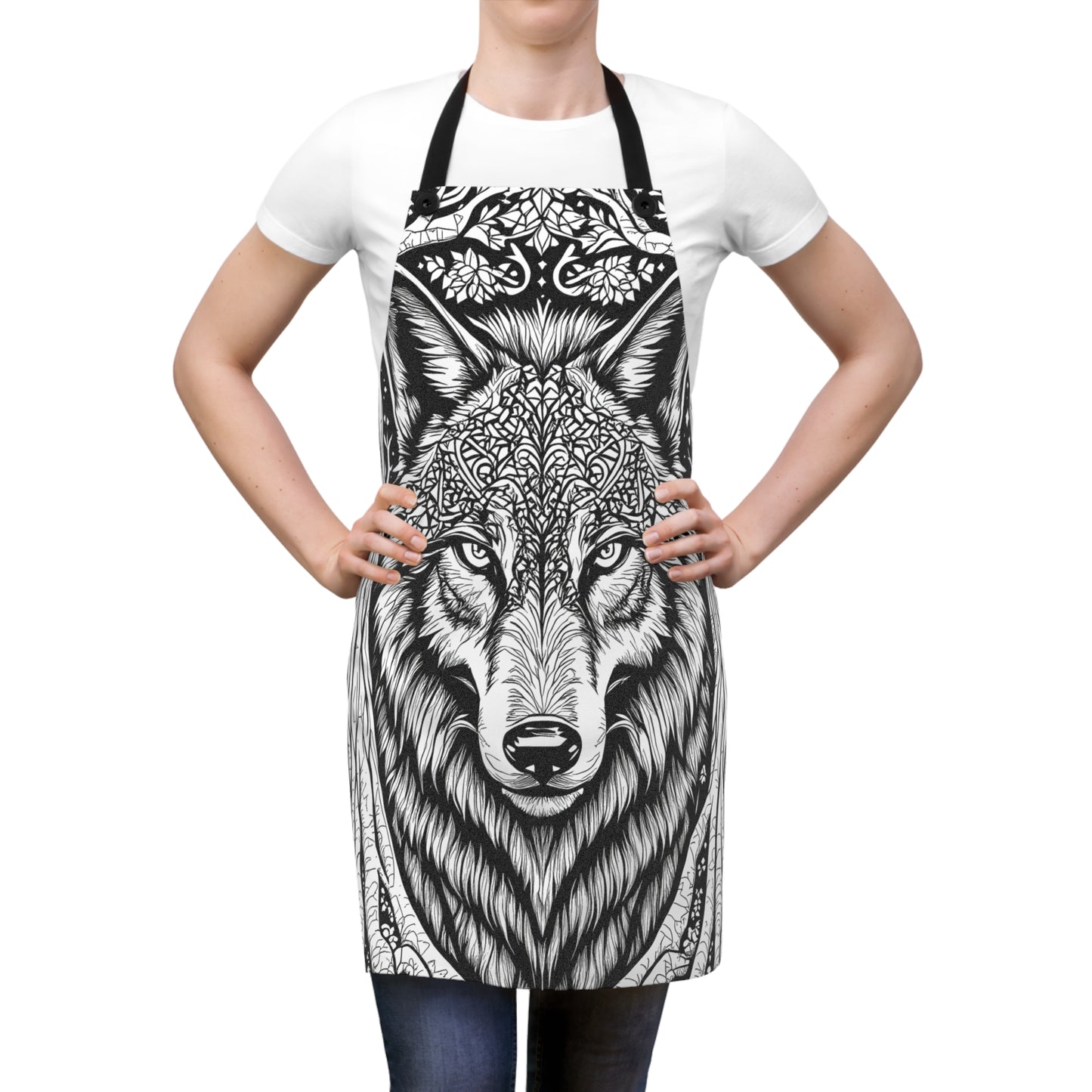 Apron Coloring Kit with 10 Fabric Markers - Wolf