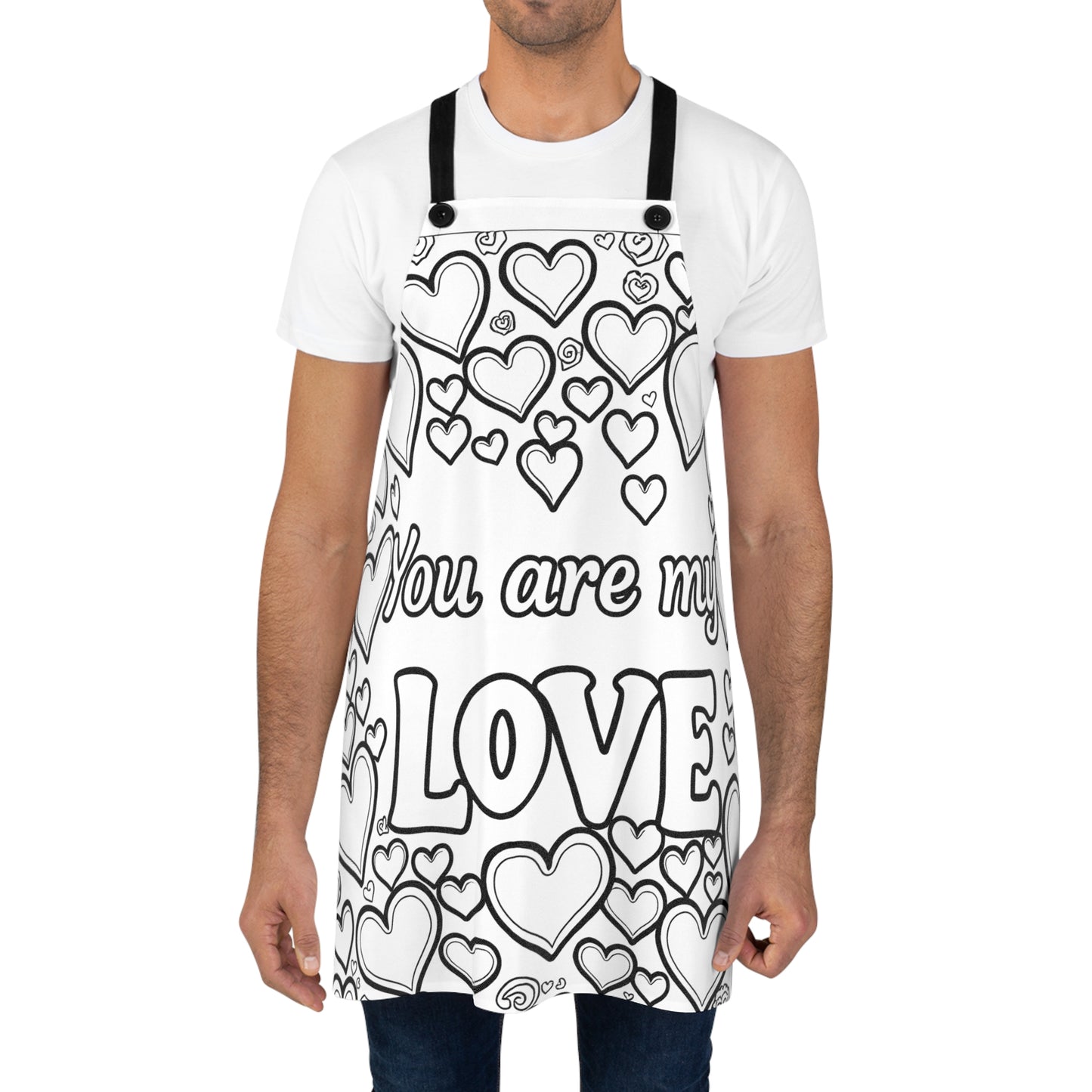 Apron Coloring Kit with 10 Fabric Markers - Hearts