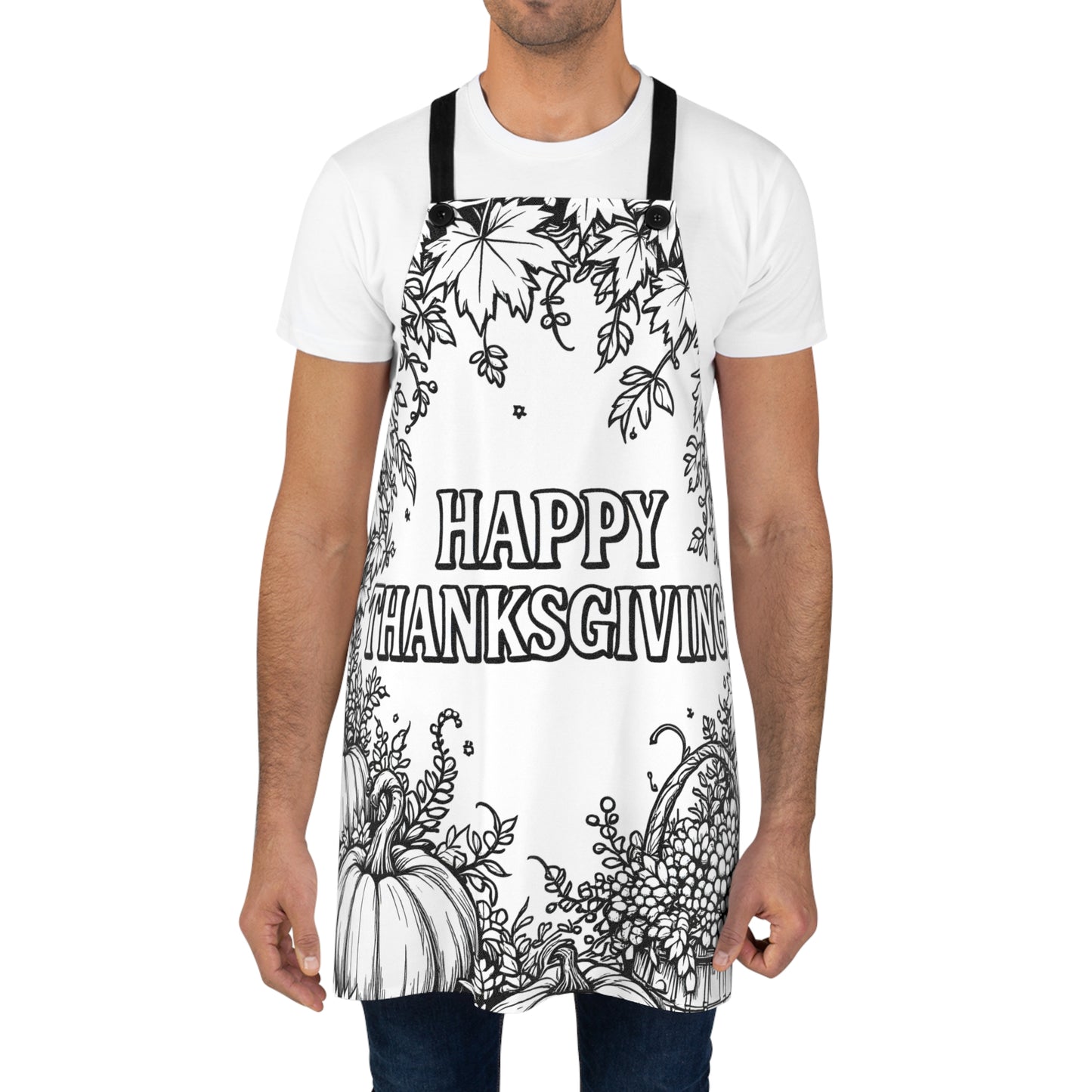 Apron Coloring Kit with 10 Fabric Markers - Pumpkin and Harvest