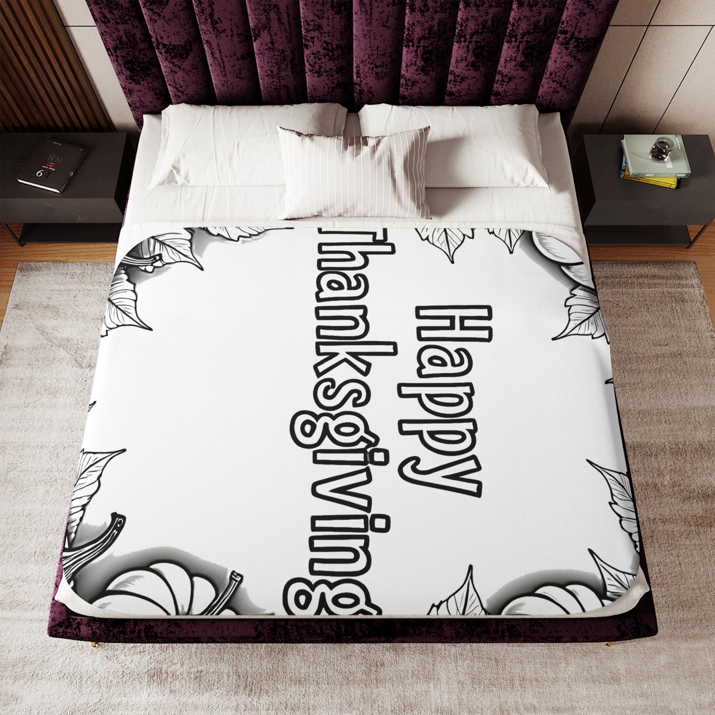 Blanket Coloring Kit with 10 Fabric Markers - Thanksgiving