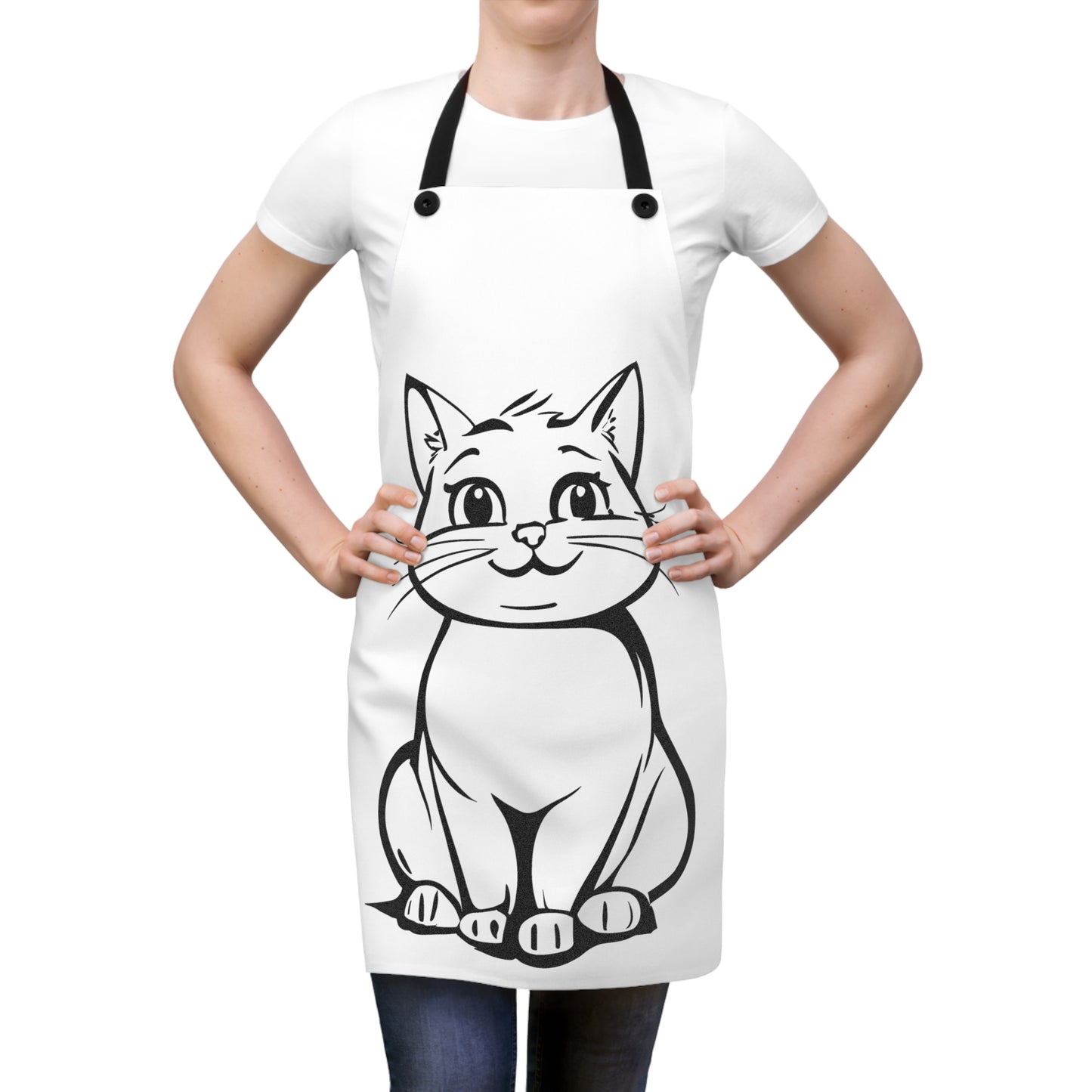 Apron Coloring Kit with 10 Fabric Markers - Cat