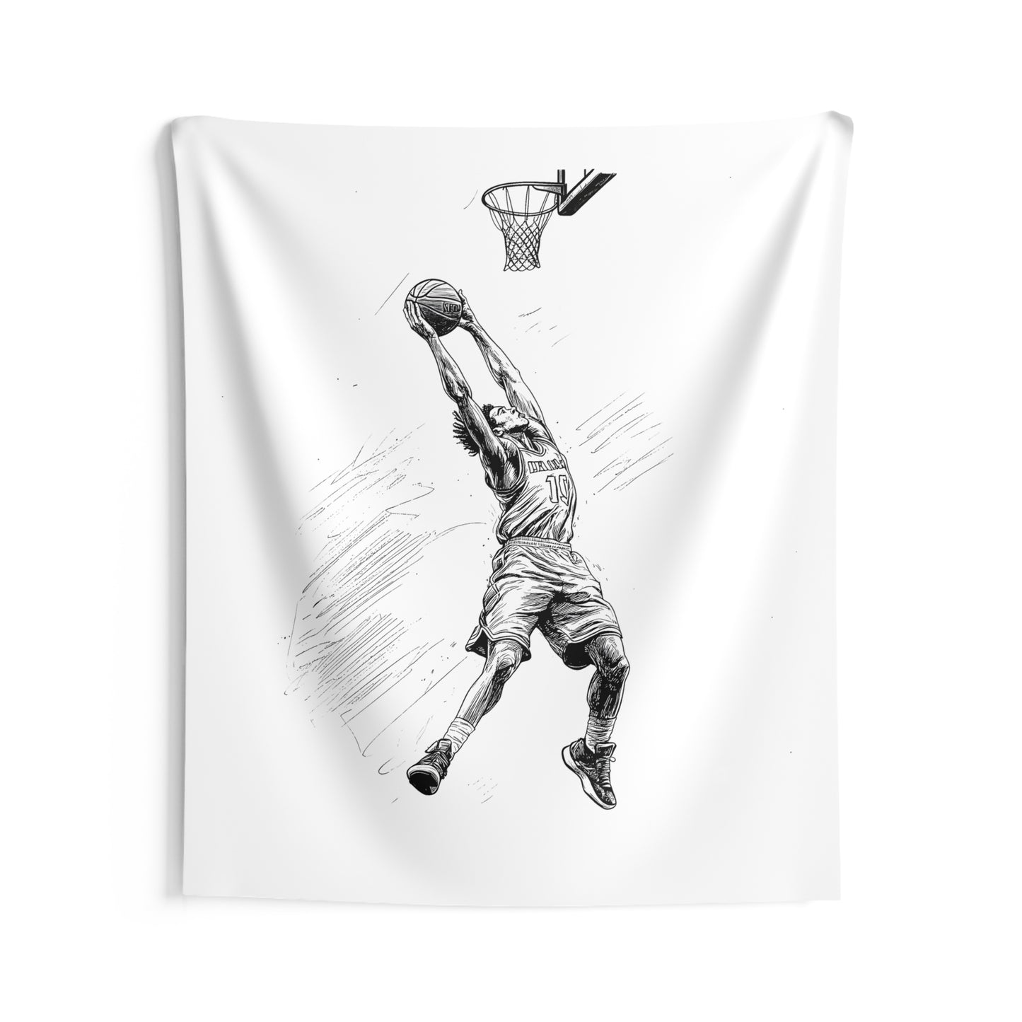 Indoor Wall Tapestries Coloring Kit with 10 Fabric Markers - Slam Dunk