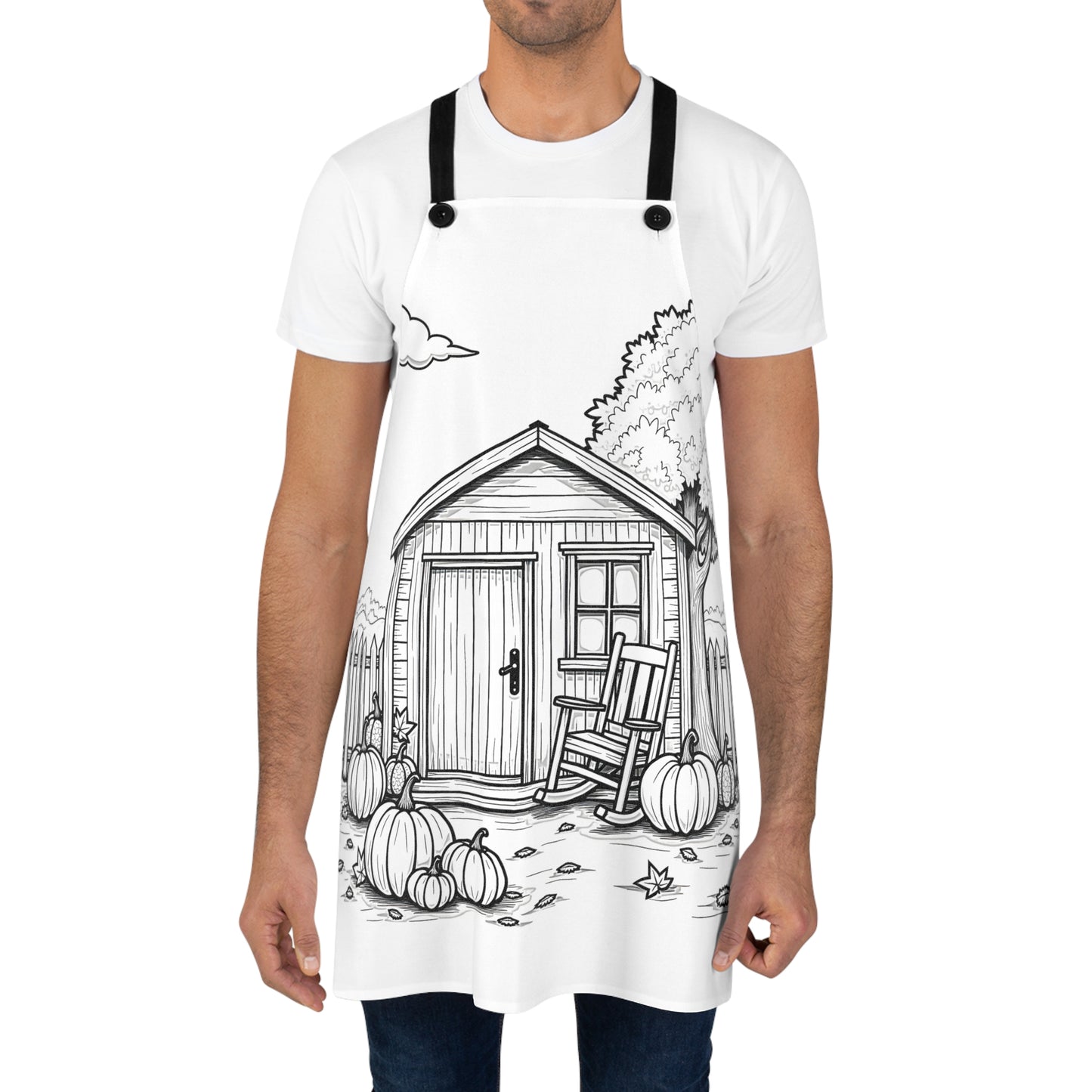 Apron Coloring Kit with 10 Fabric Markers - Autumn Setting