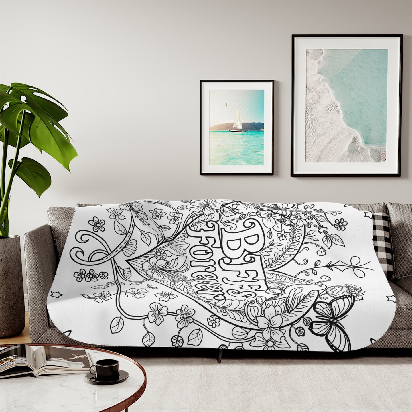 Blanket Coloring Kit with 10 Fabric Markers - BFFs