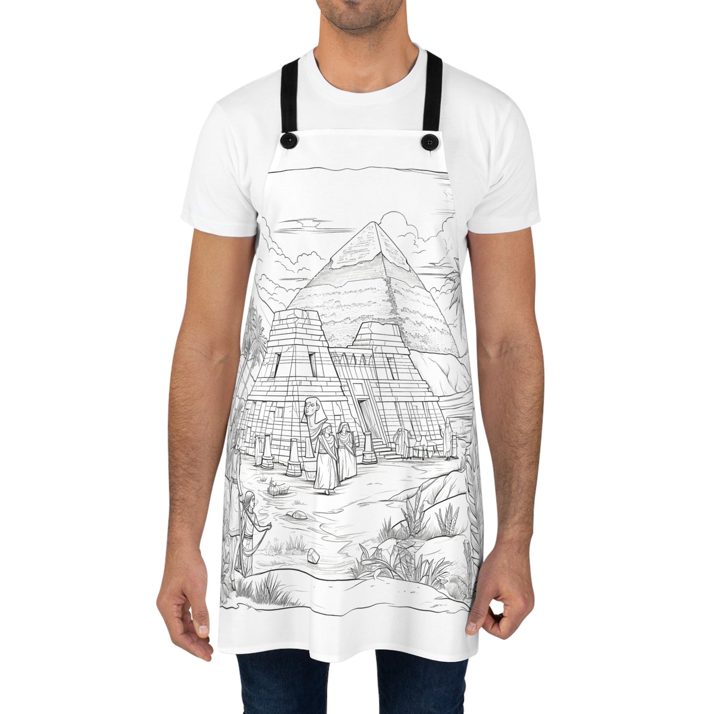Apron Coloring Kit with 10 Fabric Markers - Pyramids