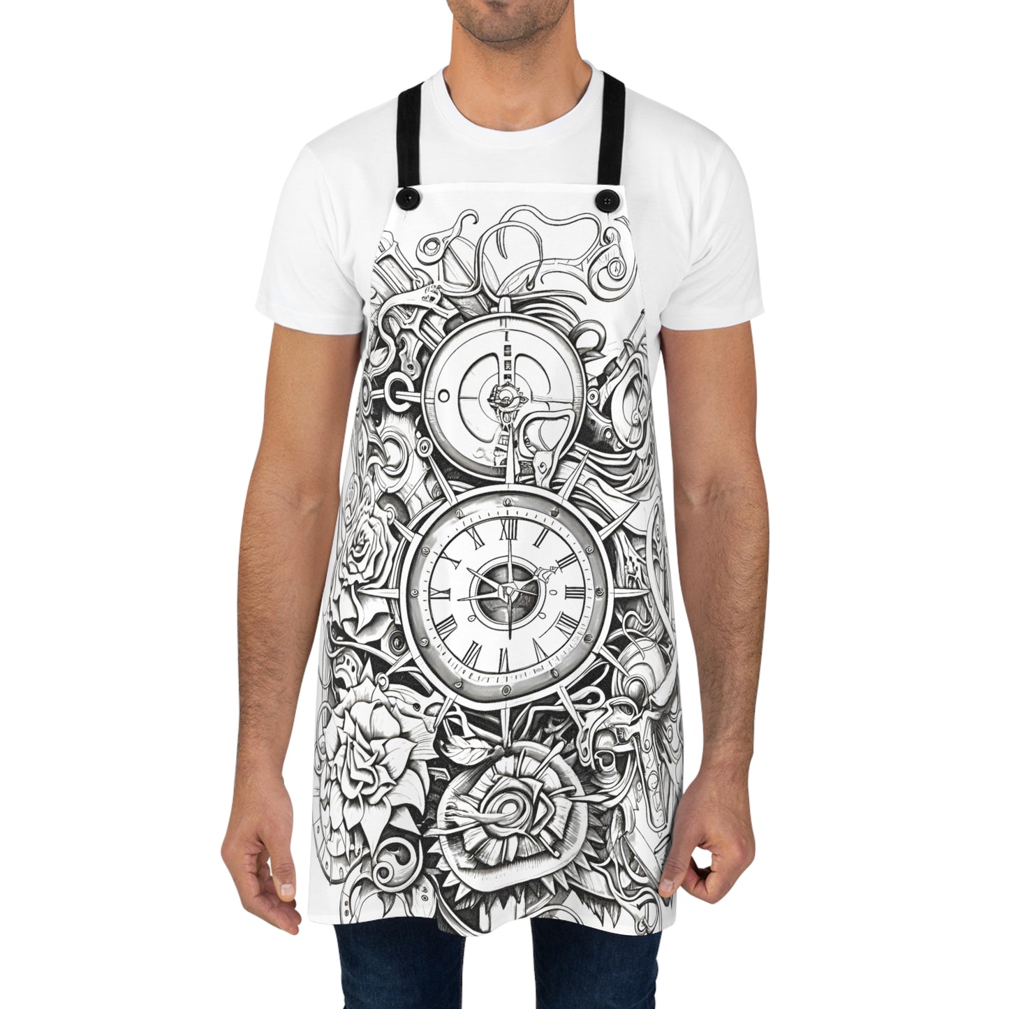 Apron Coloring Kit with 10 Fabric Markers - Steampunk Clock