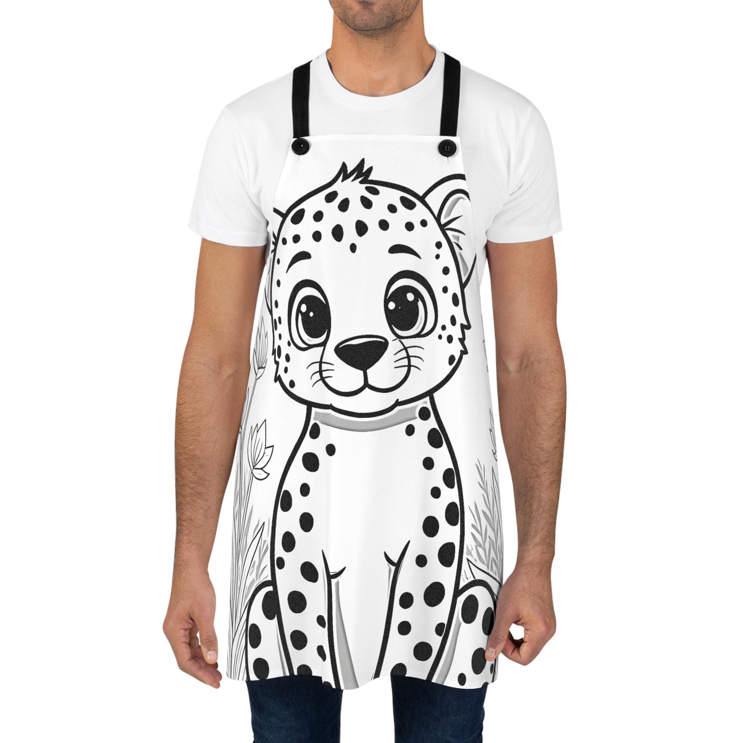 Apron Coloring Kit with 10 Fabric Markers - Cheetah