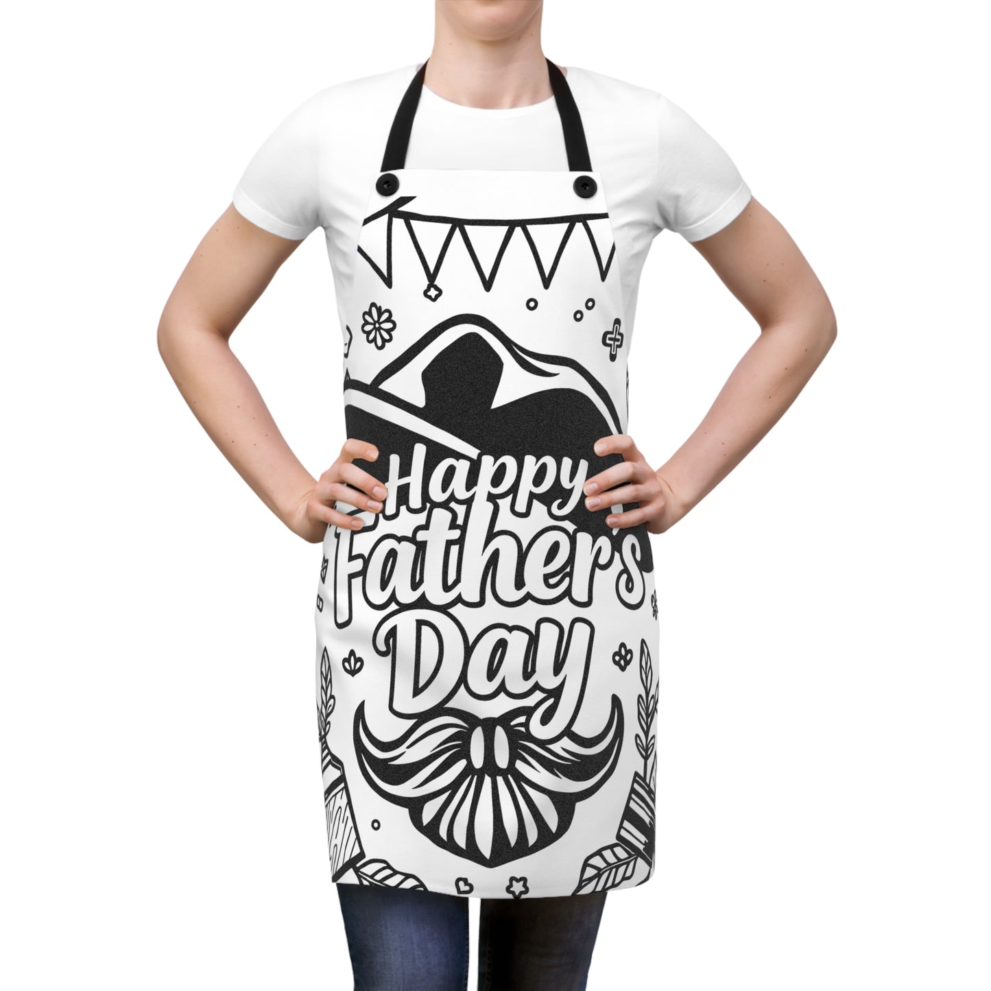 Apron Coloring Kit with 10 Fabric Markers - Father's Day Celebration