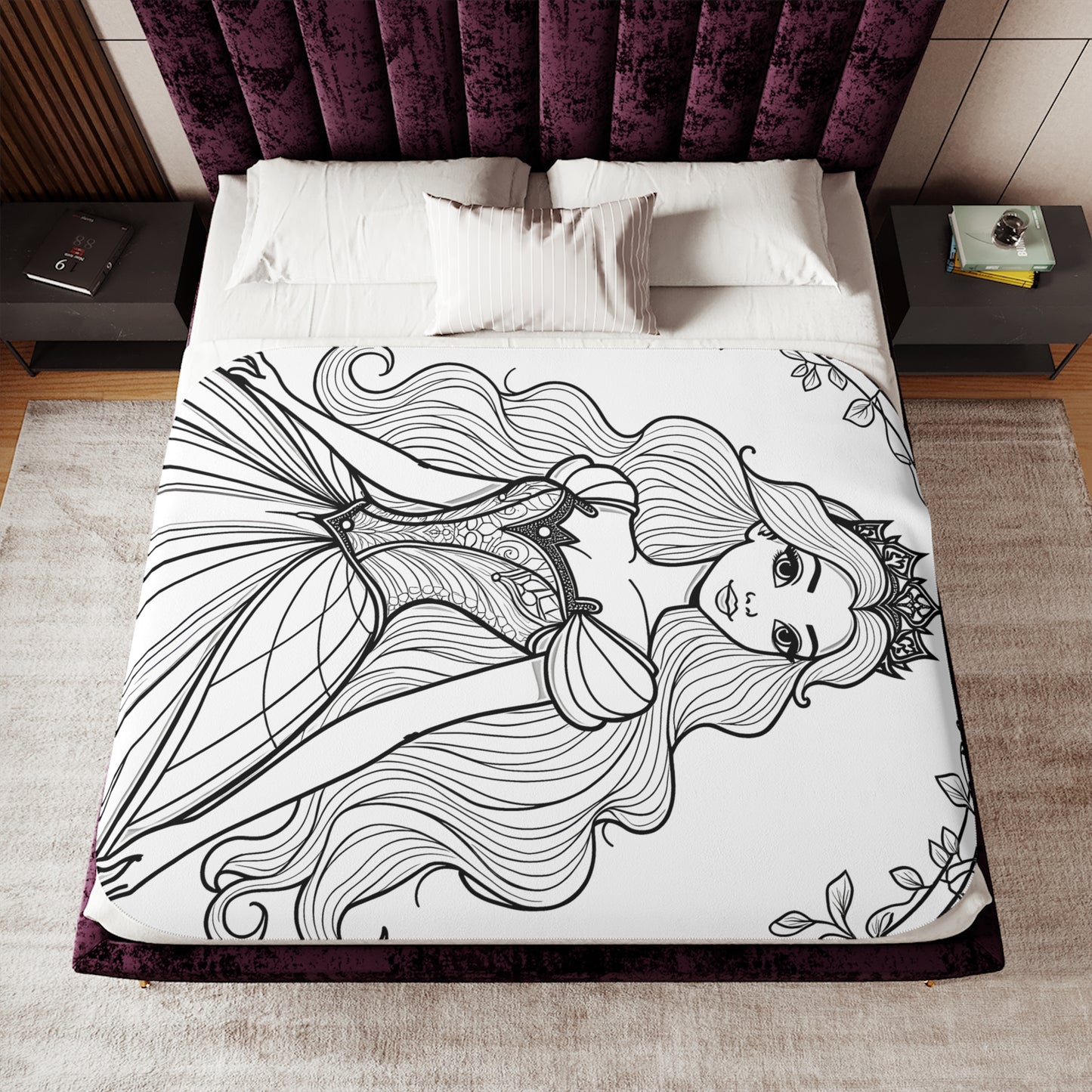 Blanket Coloring Kit with 10 Fabric Markers - Royal Princess