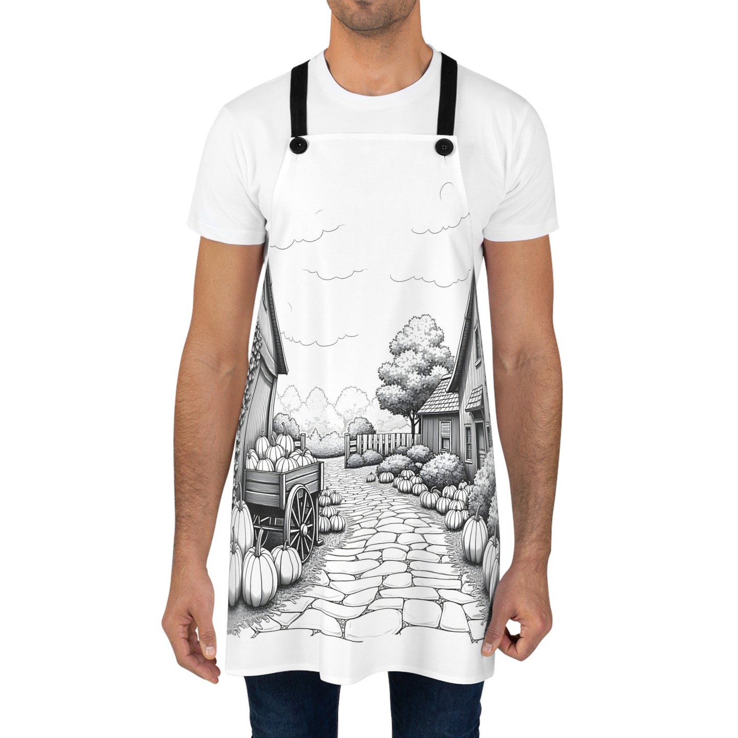 Apron Coloring Kit with 10 Fabric Markers - Pumpkin Patch