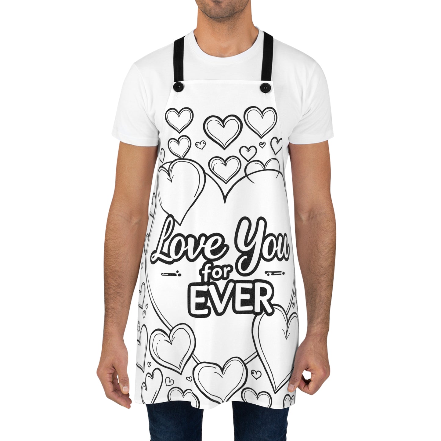 Apron Coloring Kit with 10 Fabric Markers - Hearts