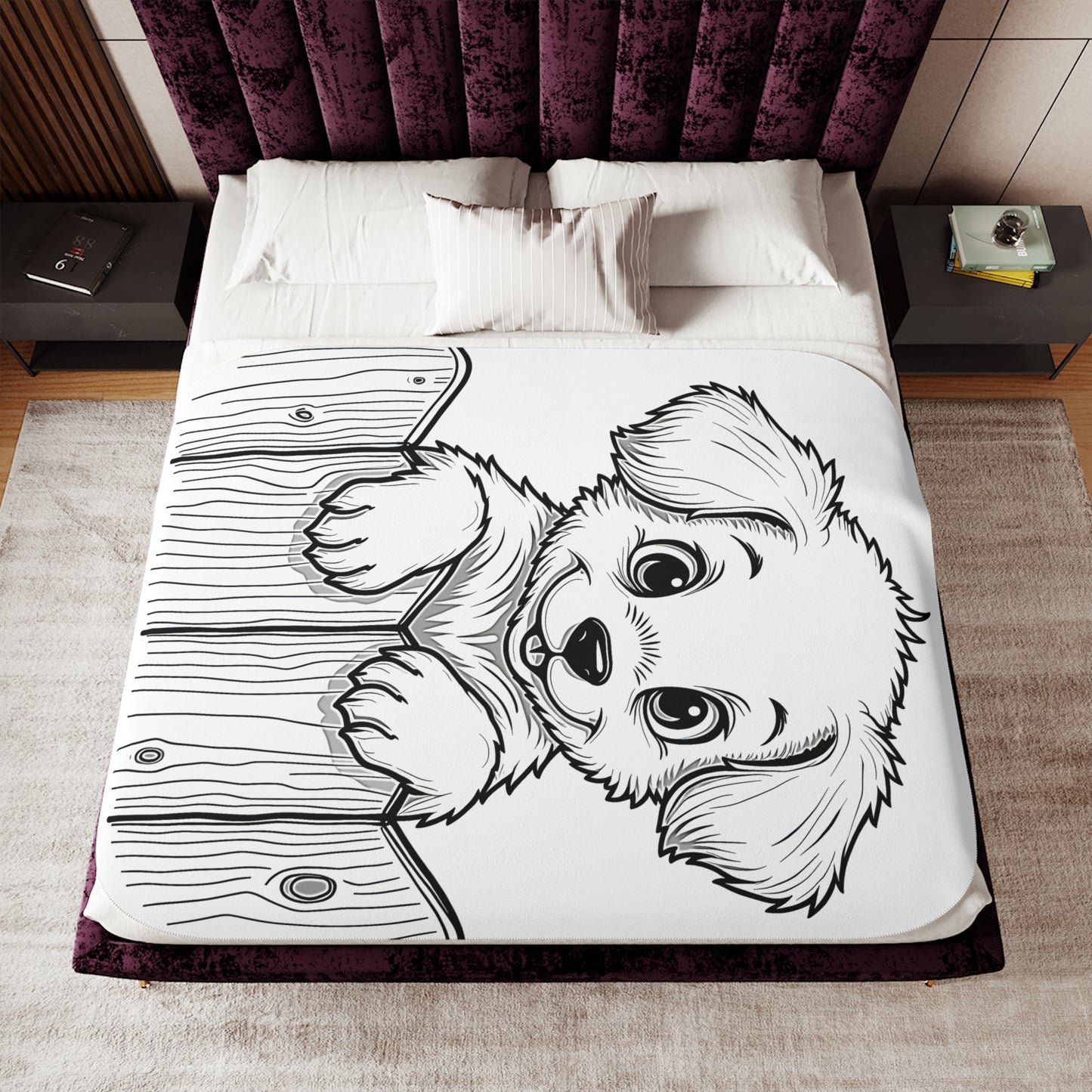 Blanket Coloring Kit with 10 Fabric Markers - Puppy