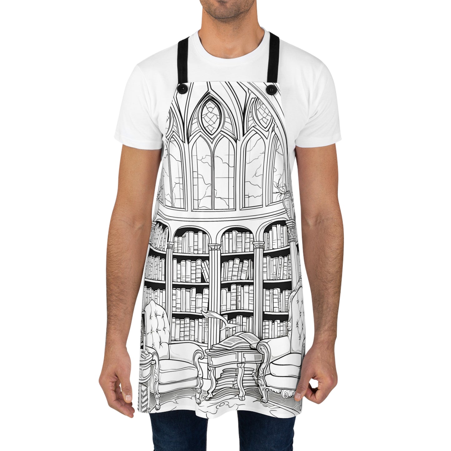 Apron Coloring Kit with 10 Fabric Markers - Classic Reading Room