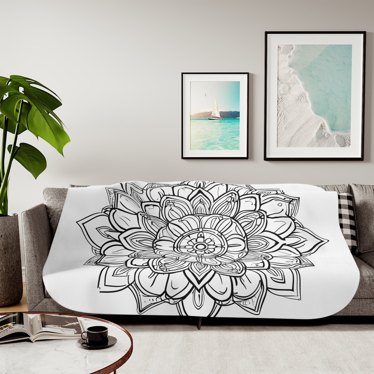 Blanket Coloring Kit with 10 Fabric Markers - Mandala