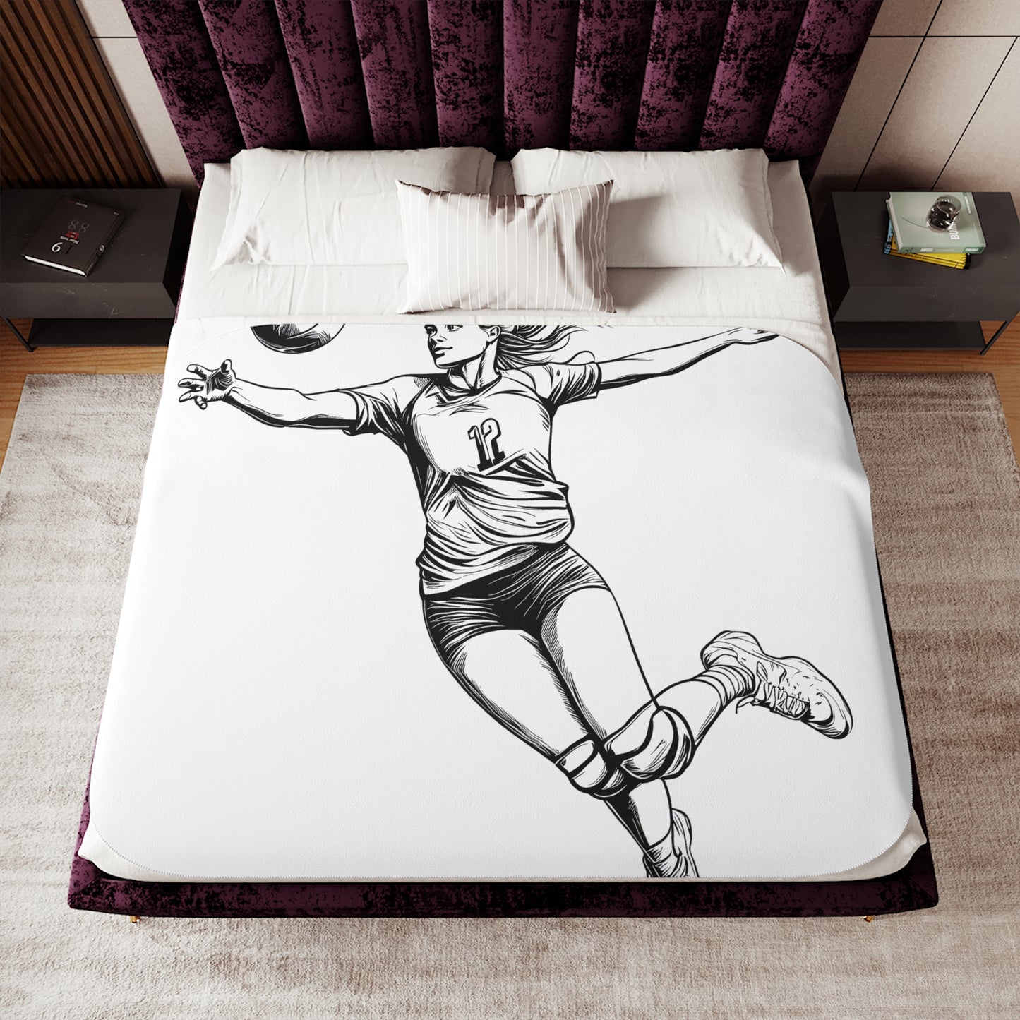 Blanket Coloring Kit with 10 Fabric Markers - Volleyball