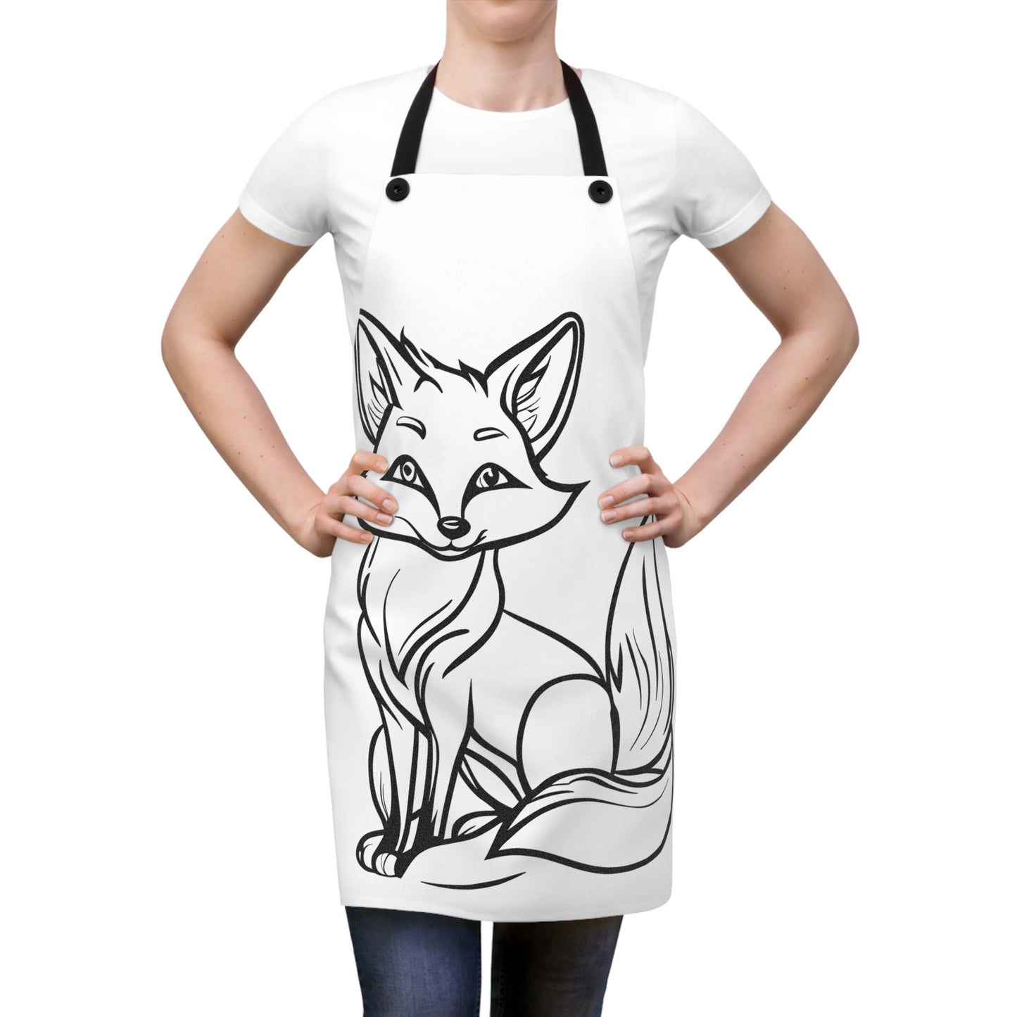 Apron Coloring Kit with 10 Fabric Markers - Fox