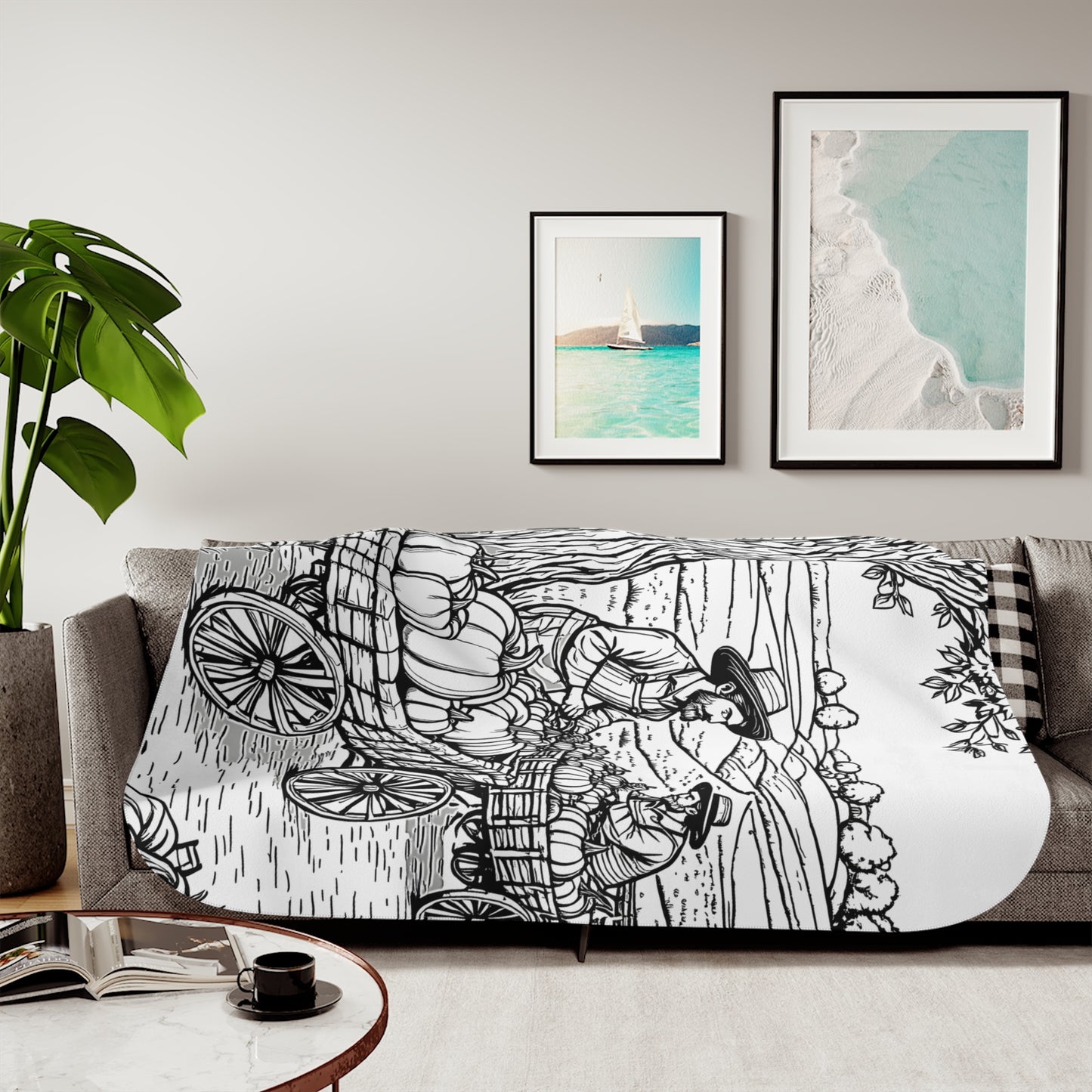 Blanket Coloring Kit with 10 Fabric Markers - Harvest