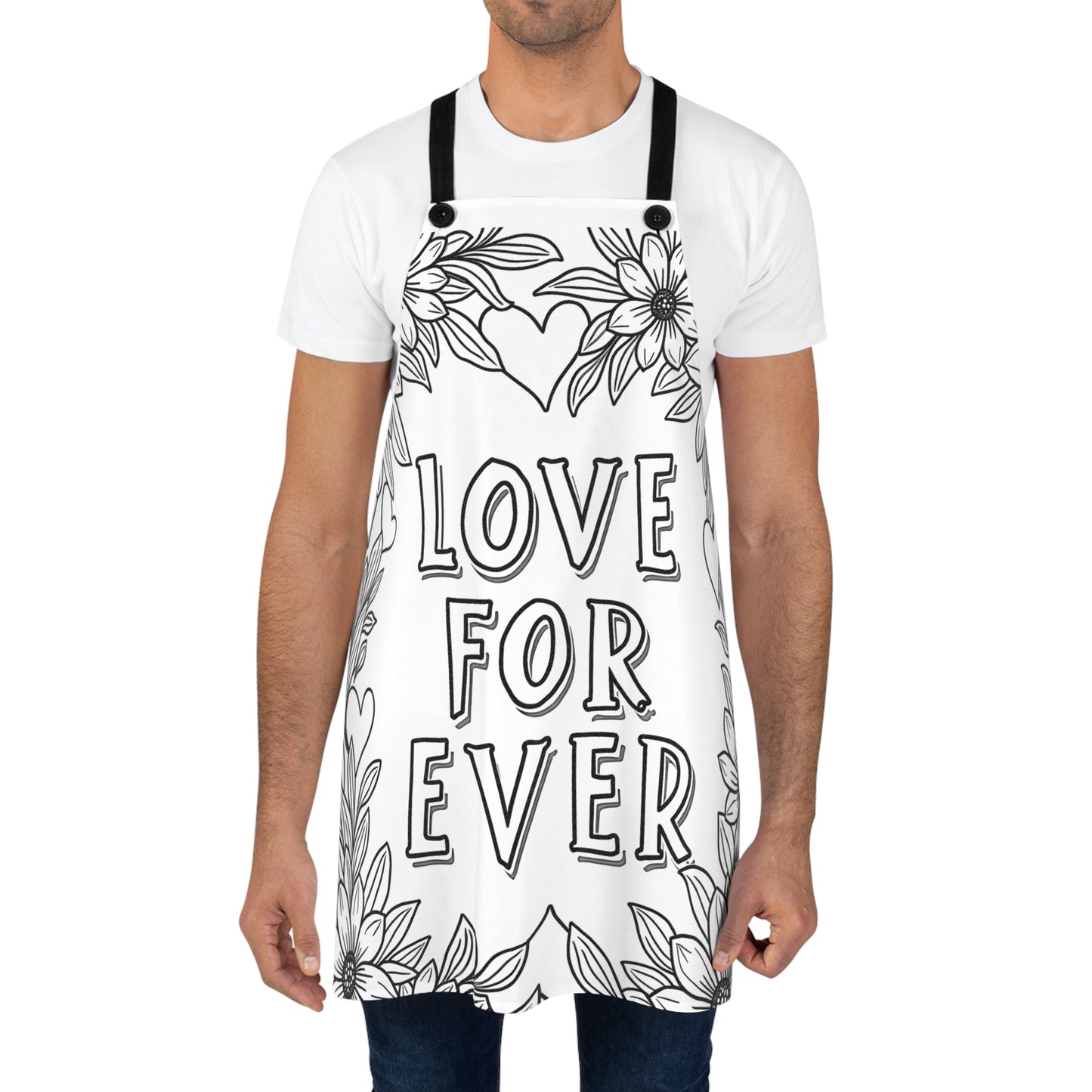 Apron Coloring Kit with 10 Fabric Markers - Forever Love