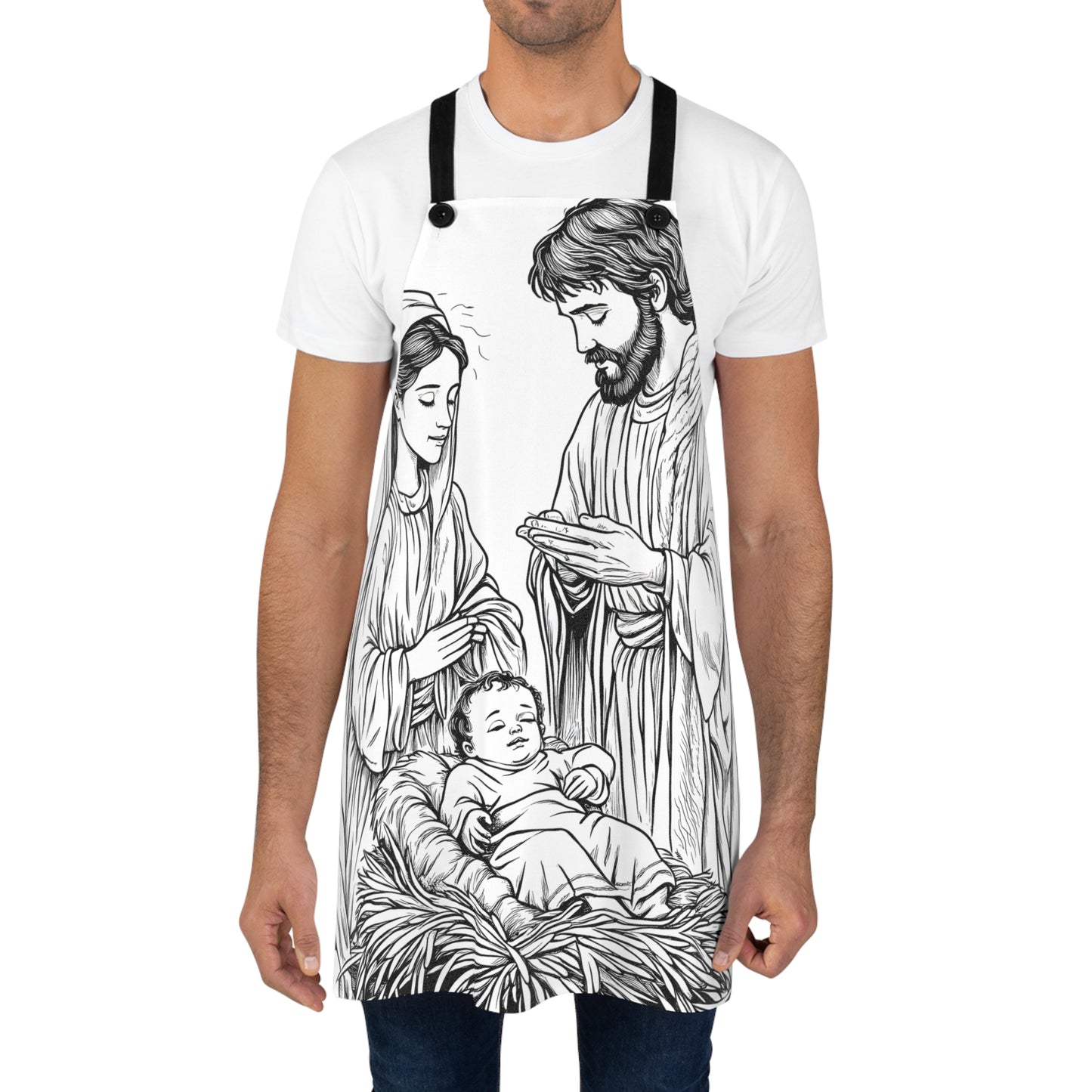 Apron Coloring Kit with 10 Fabric Markers - Nativity