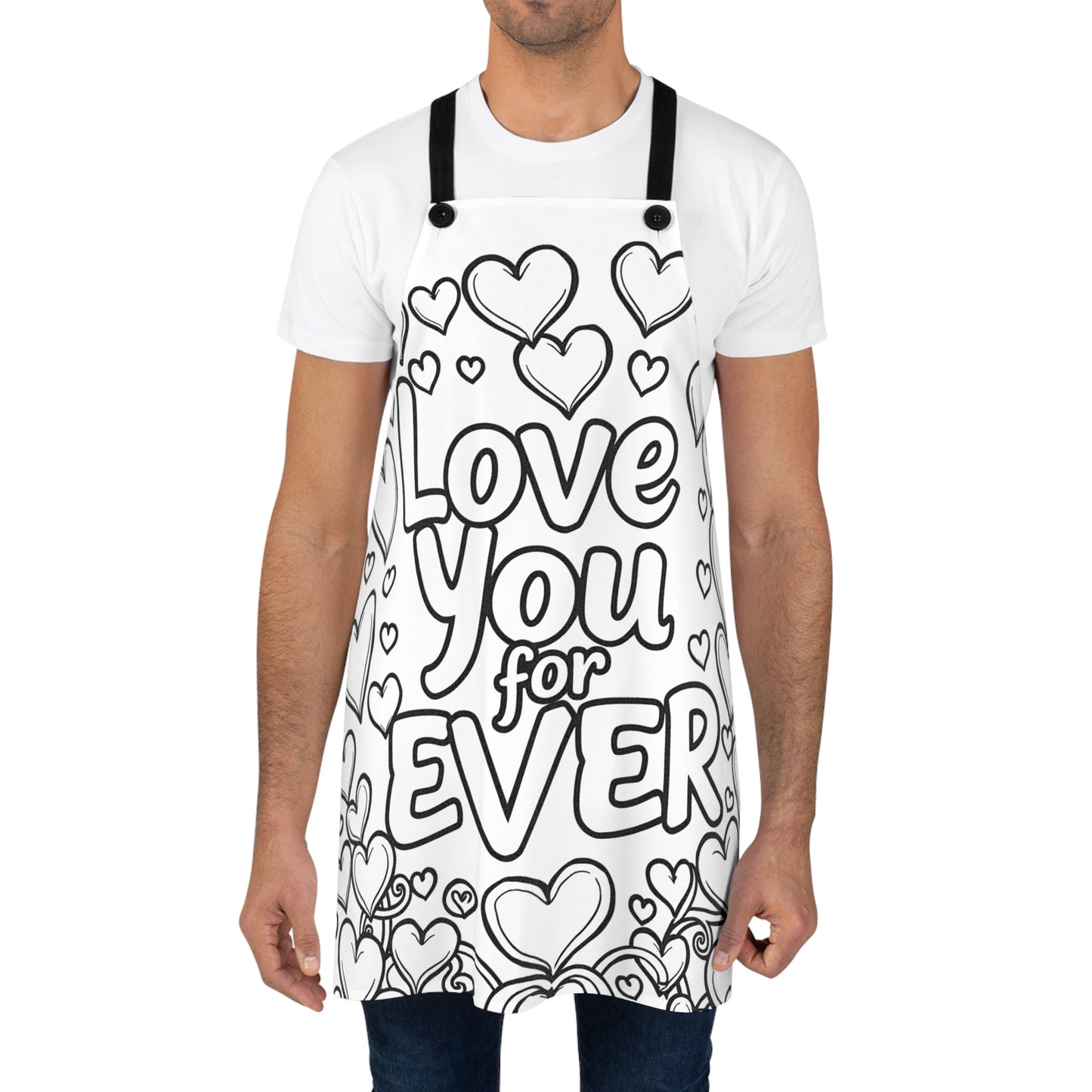 Apron Coloring Kit with 10 Fabric Markers - Hearts