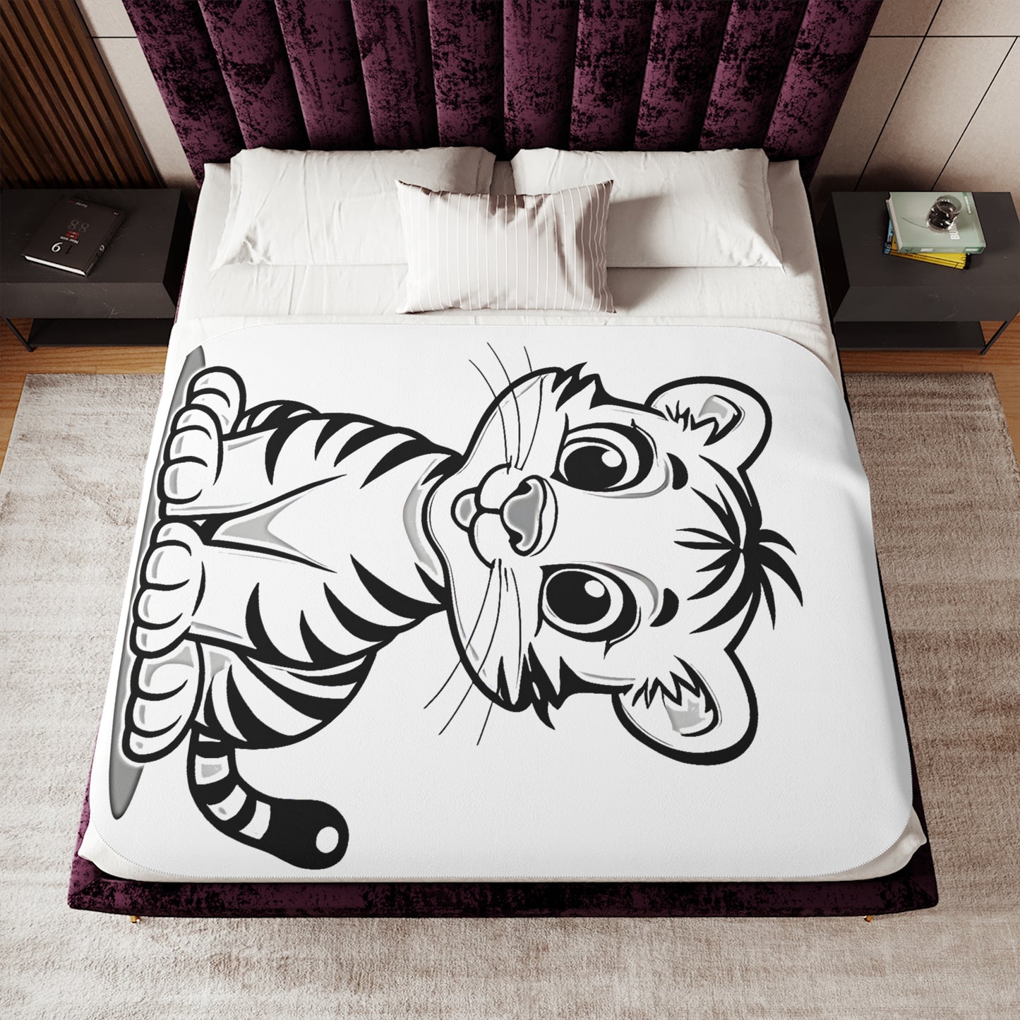 Blanket Coloring Kit with 10 Fabric Markers - Tiger