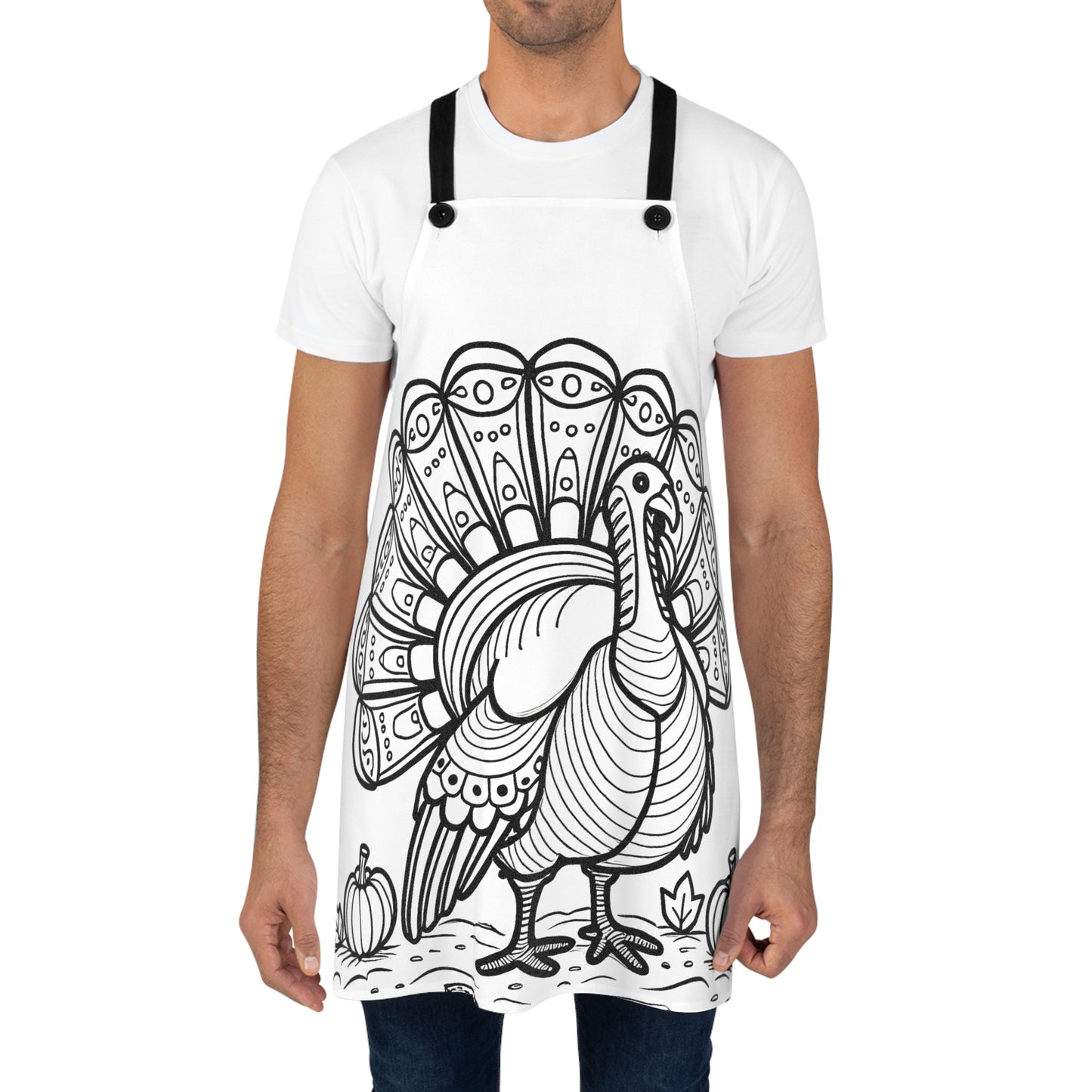 Apron Coloring Kit with 10 Fabric Markers - Turkey