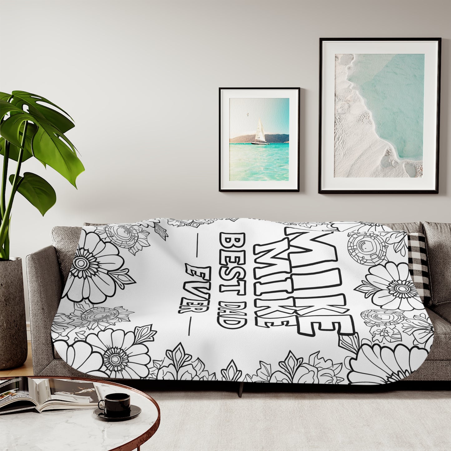 Blanket Coloring Kit with 10 Fabric Markers - Best Dad